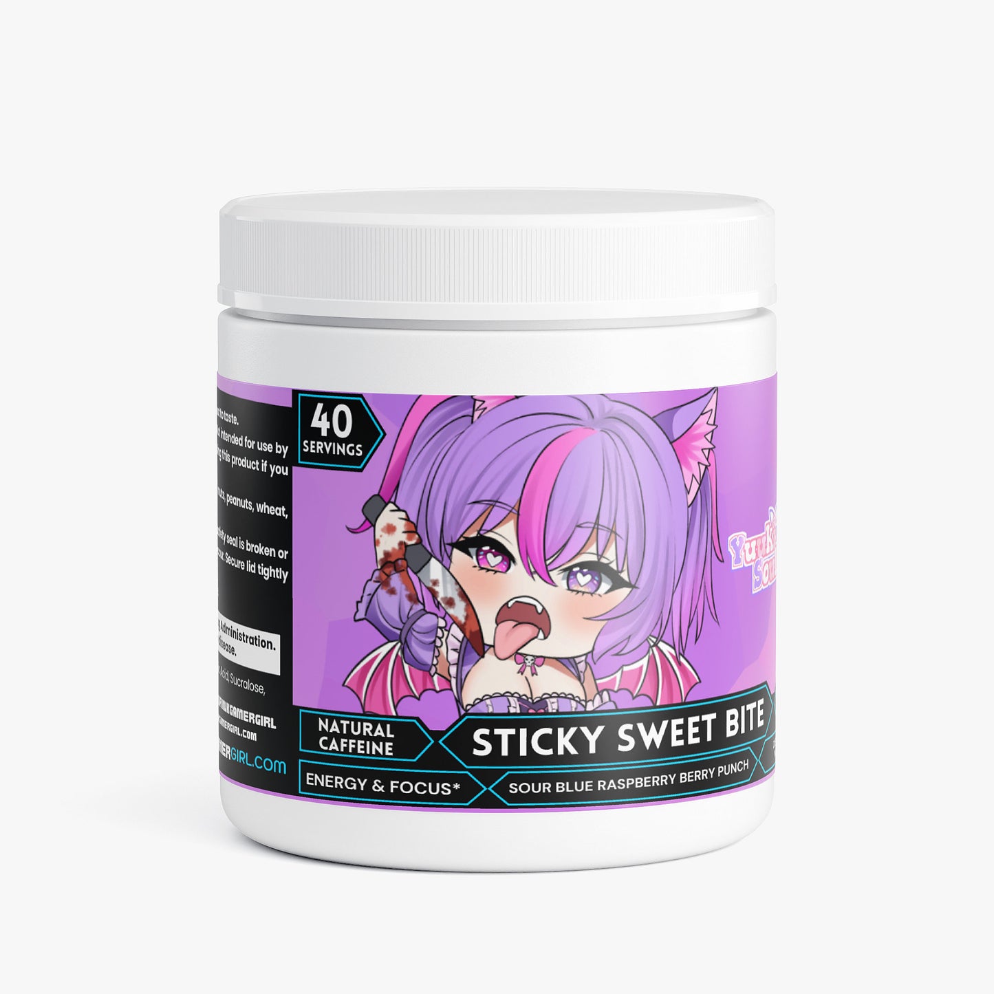 YuukiSoulless - Sticky Sweet Bite Focus Powder (Sour Raspberry Berry Punch)
