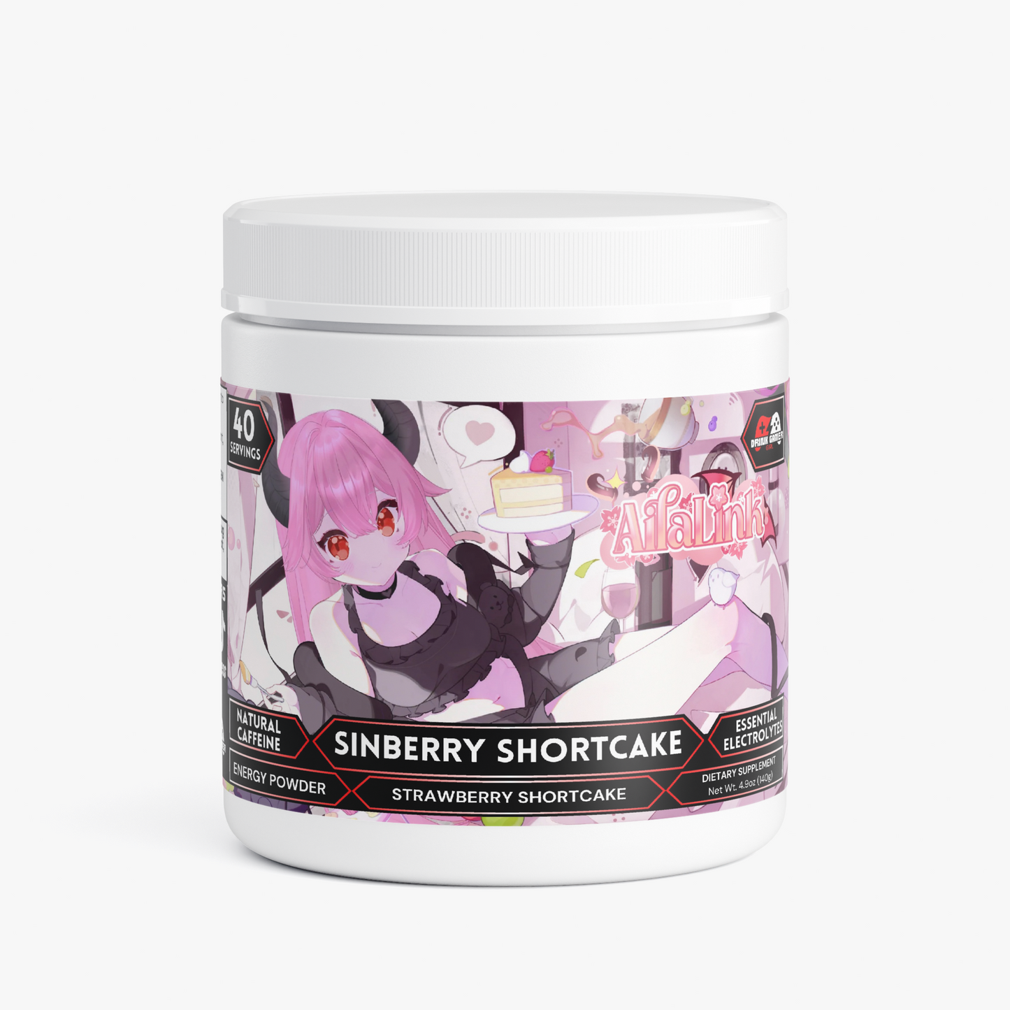 AilaLink - Sinberry Shortcake Energy Powder (Strawberry Shortcake)