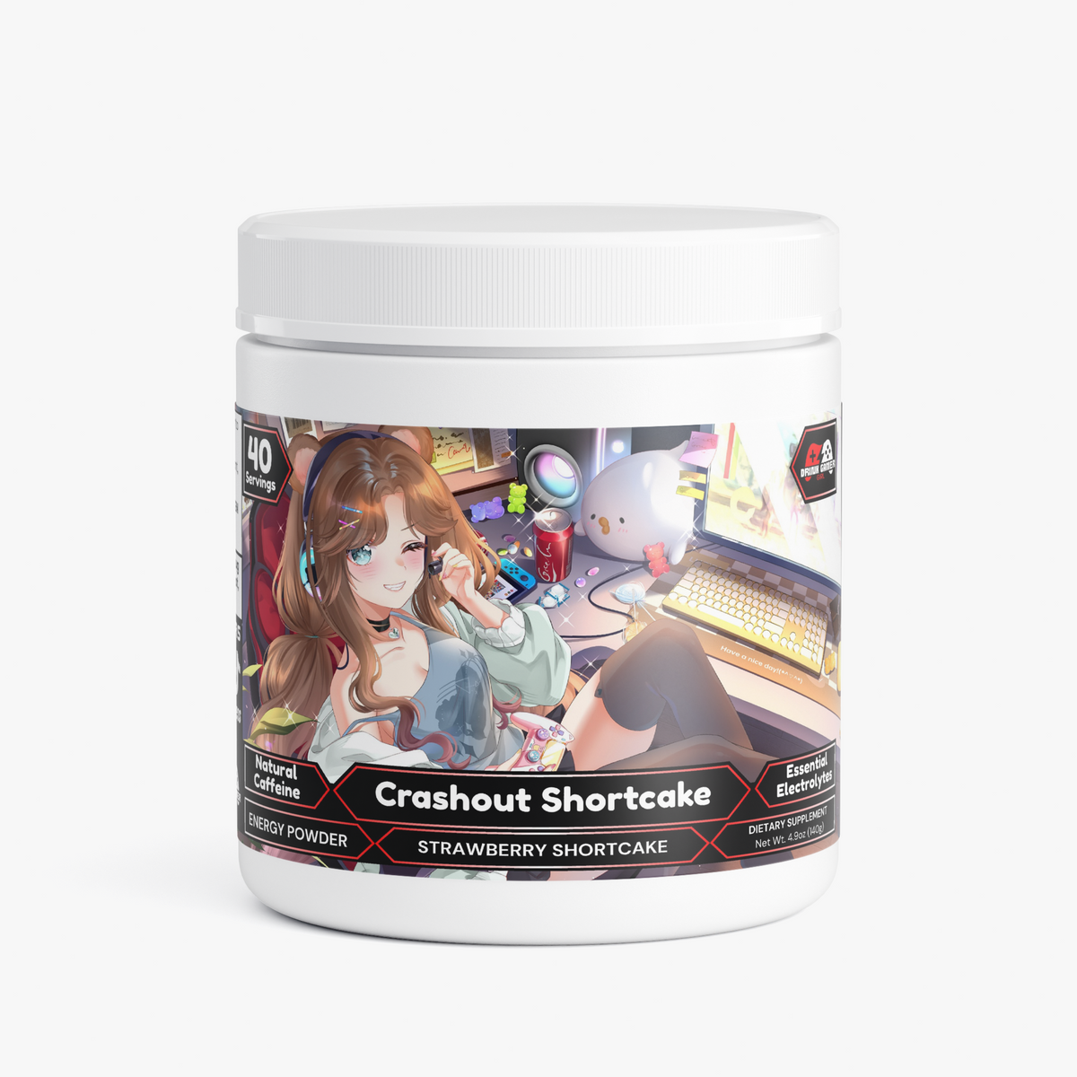 JJuniesmoothie - Crashout Shortcake Energy Powder (Strawberry Shortcake)