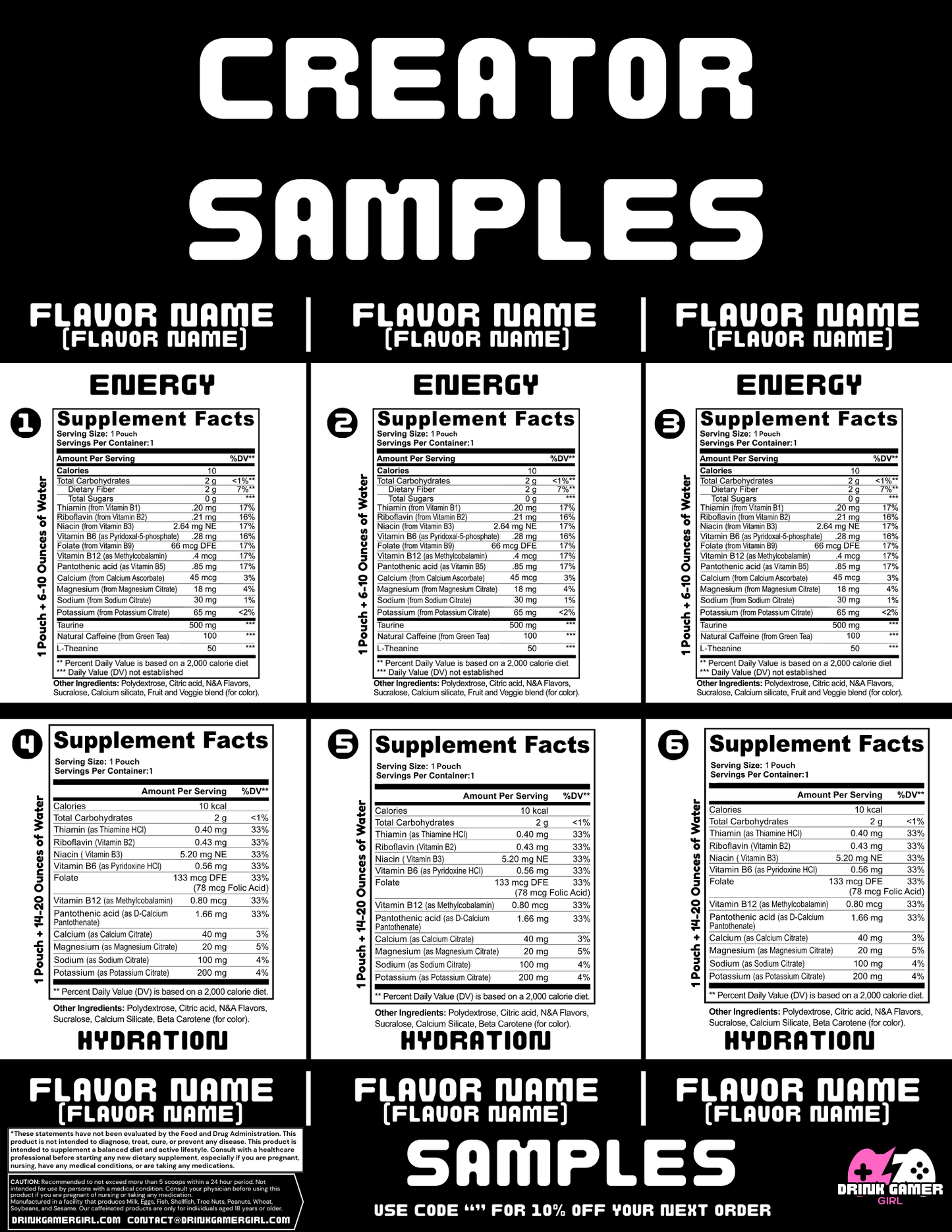 The Creator's 6 Flavor Pack