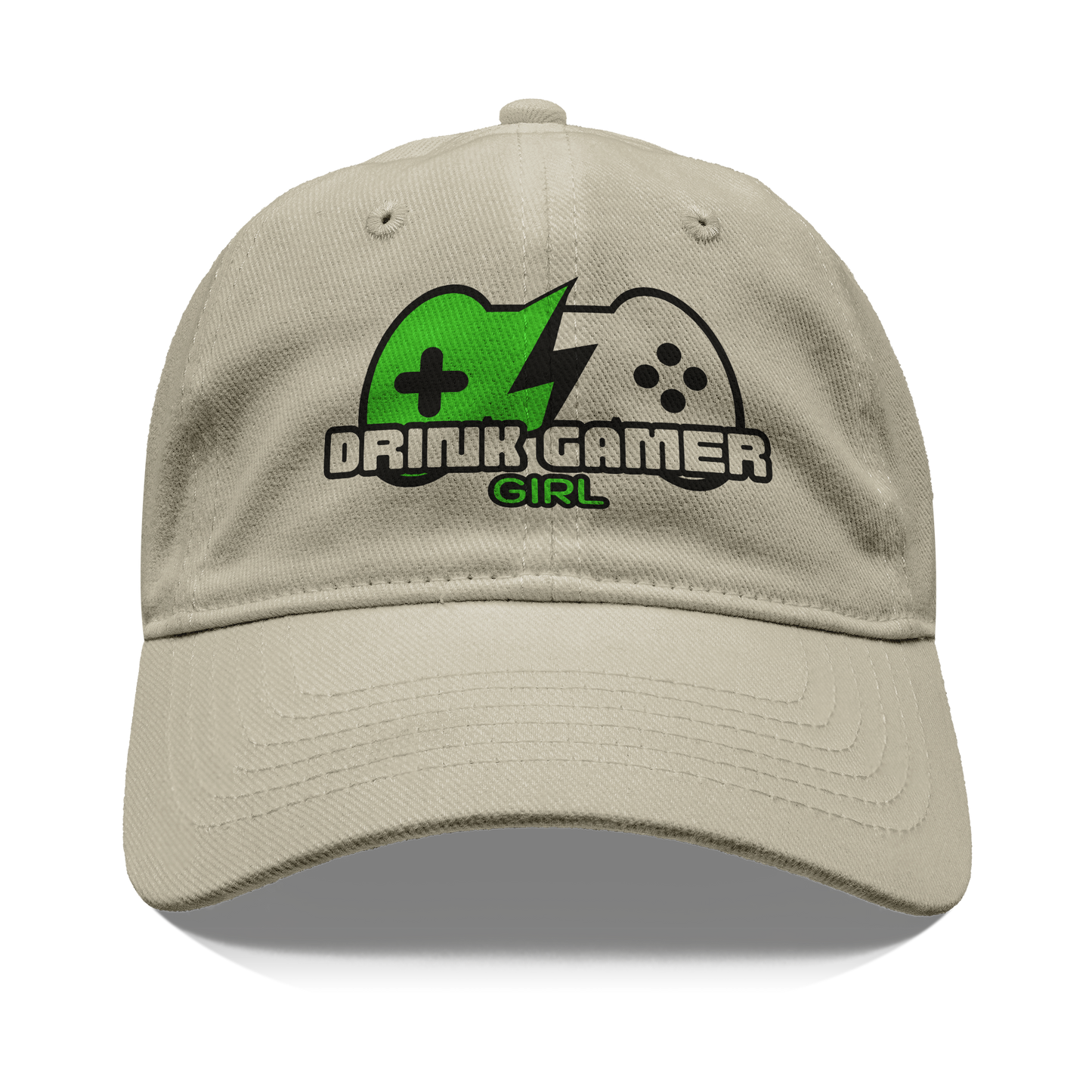 DGG_Hat_Vivid_Green_FREE_SHIPPING_USA_Front_Khaki_Mockup.png