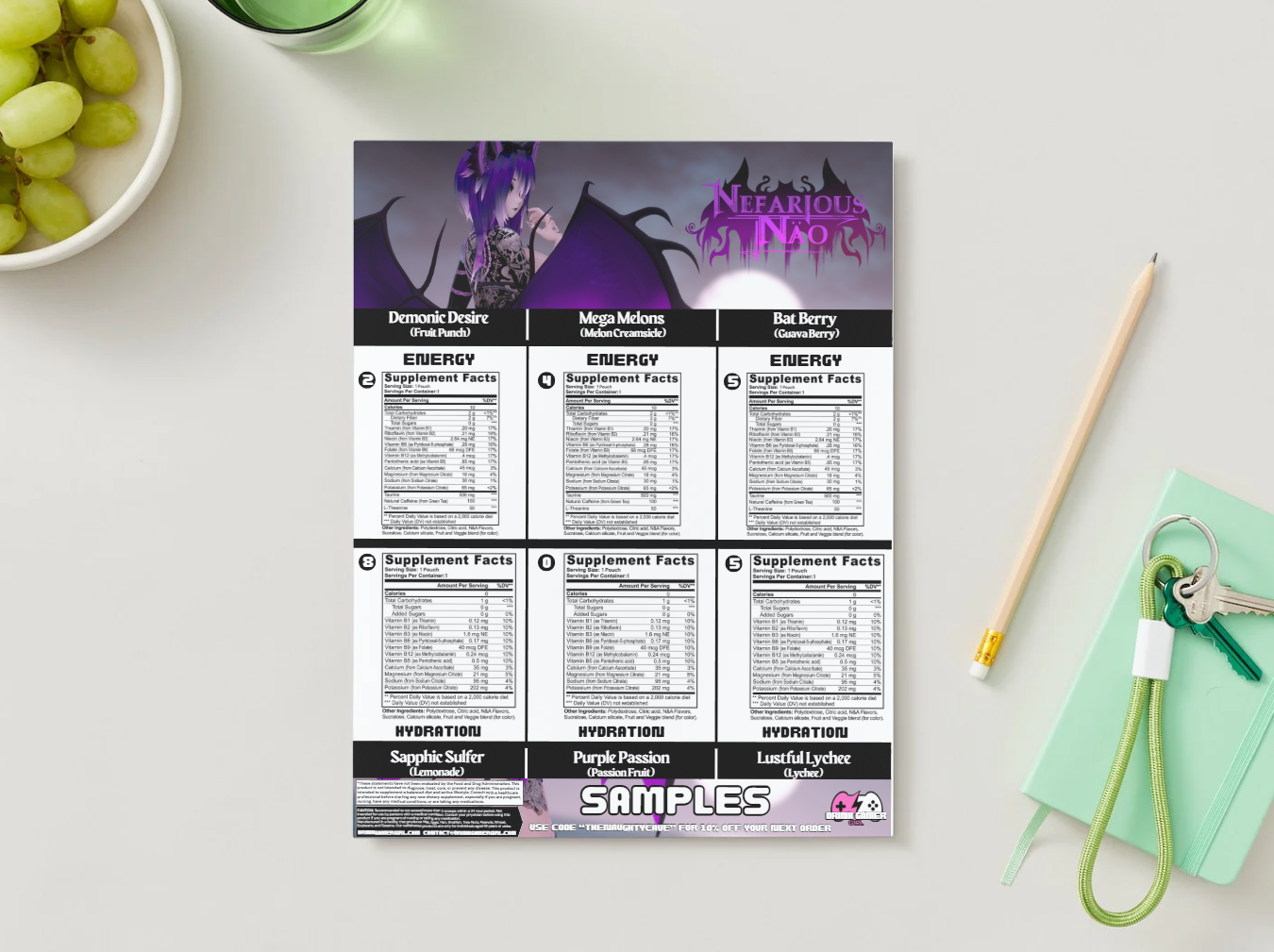 Nefarious Nao - Sample pack (6 Flavors)