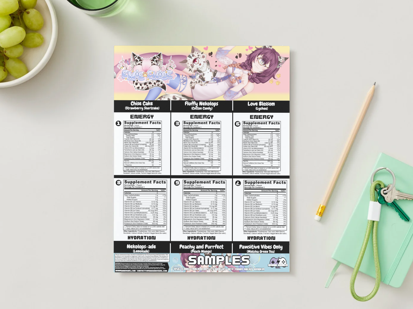 Emie Chise Kitty - Sample pack (6 Flavors)