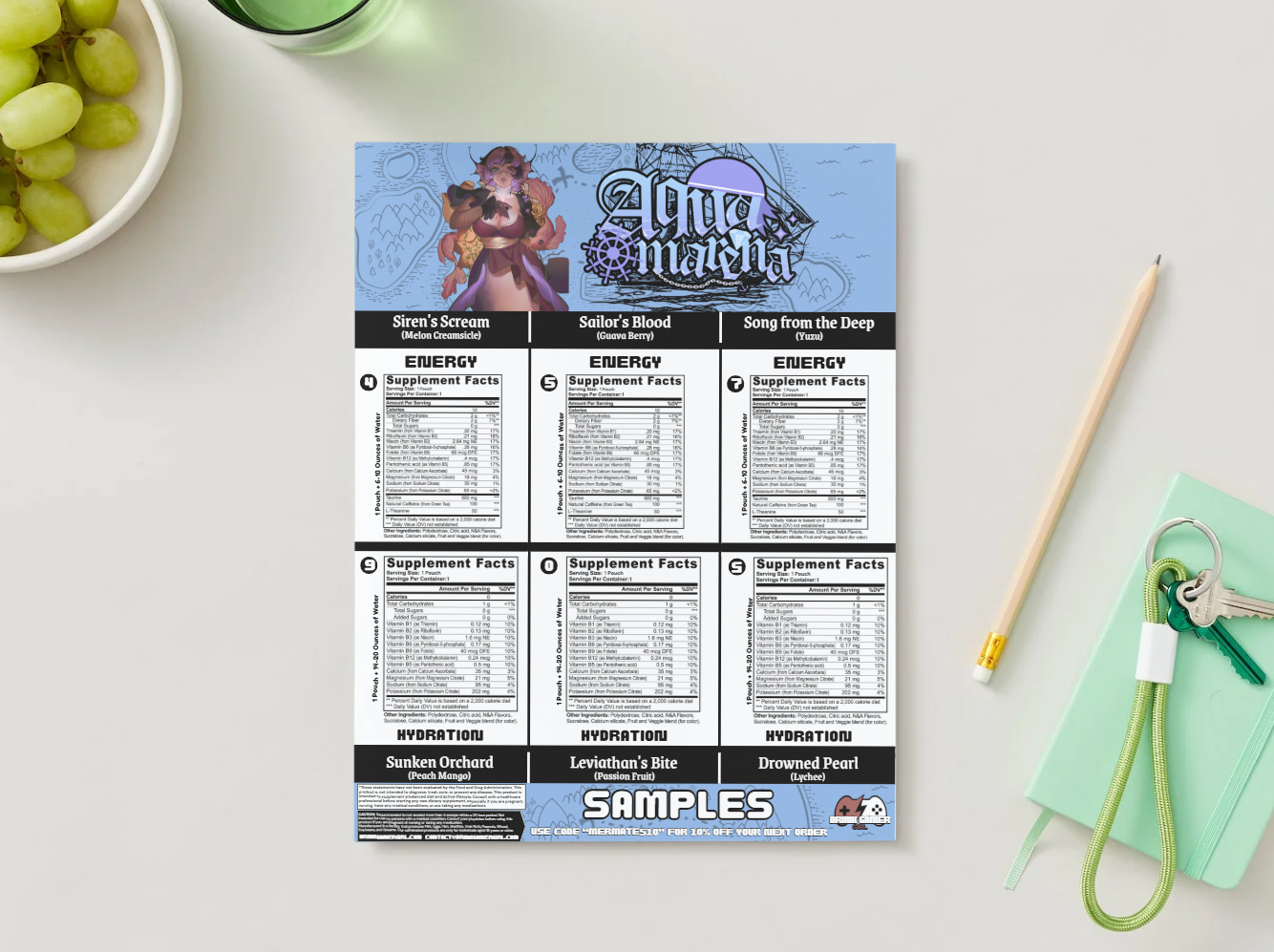 Aqua Marena - Sample pack (6 Flavors)