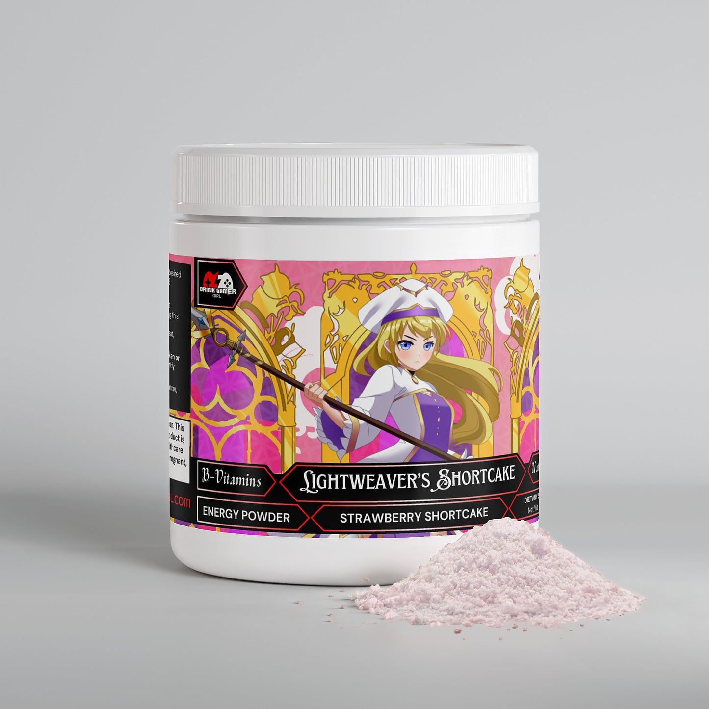 Elara Goldwind - Lightweaver's Shortcake Energy Powder (Strawberry Shortcake)