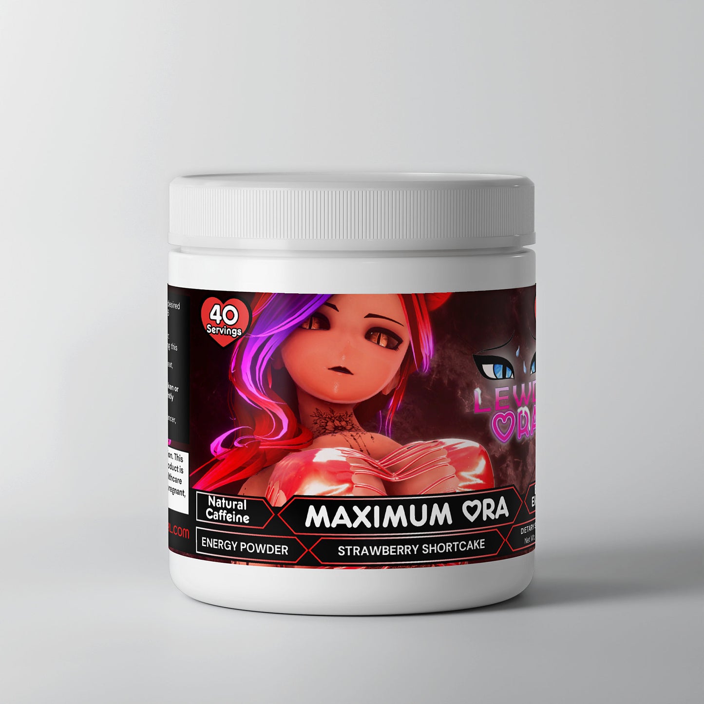 LewdyOra - Maximum Ora Energy Powder (Strawberry Shortcake)