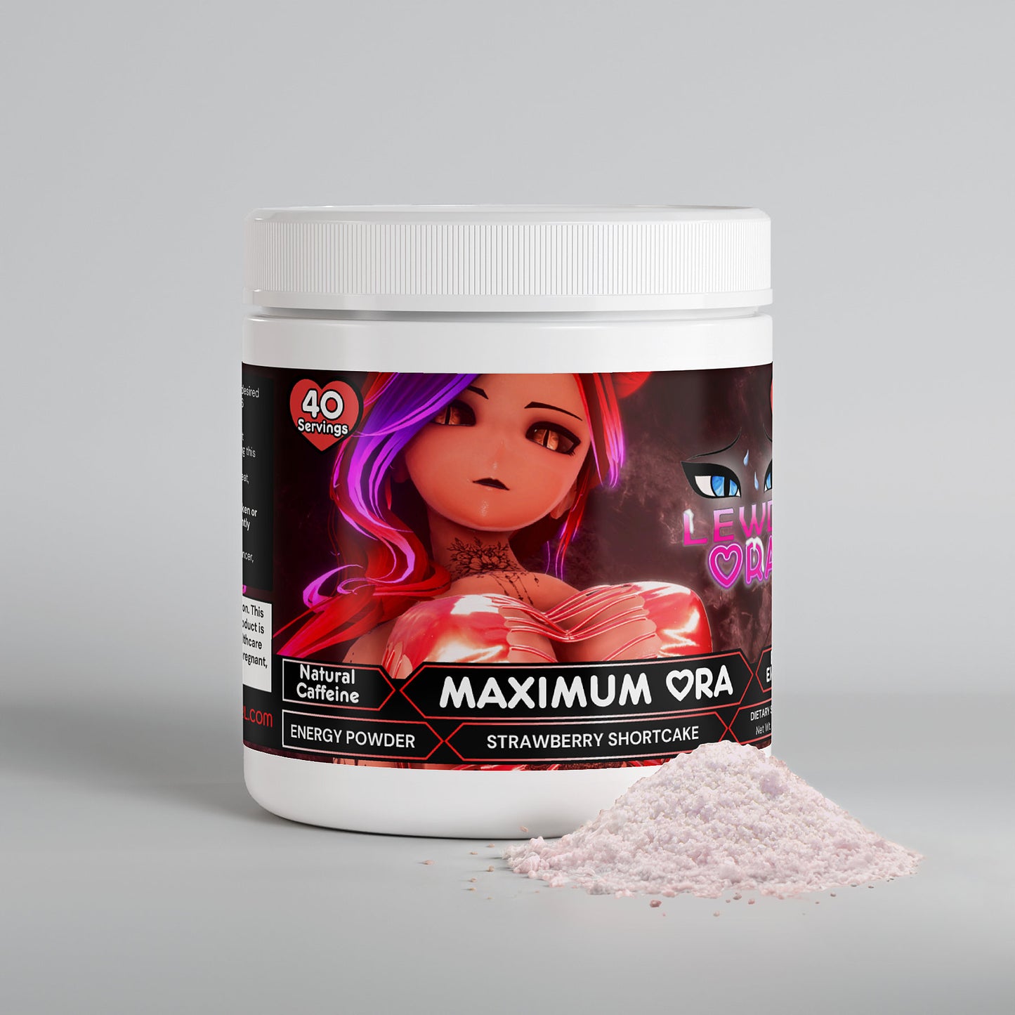 LewdyOra - Maximum Ora Energy Powder (Strawberry Shortcake)