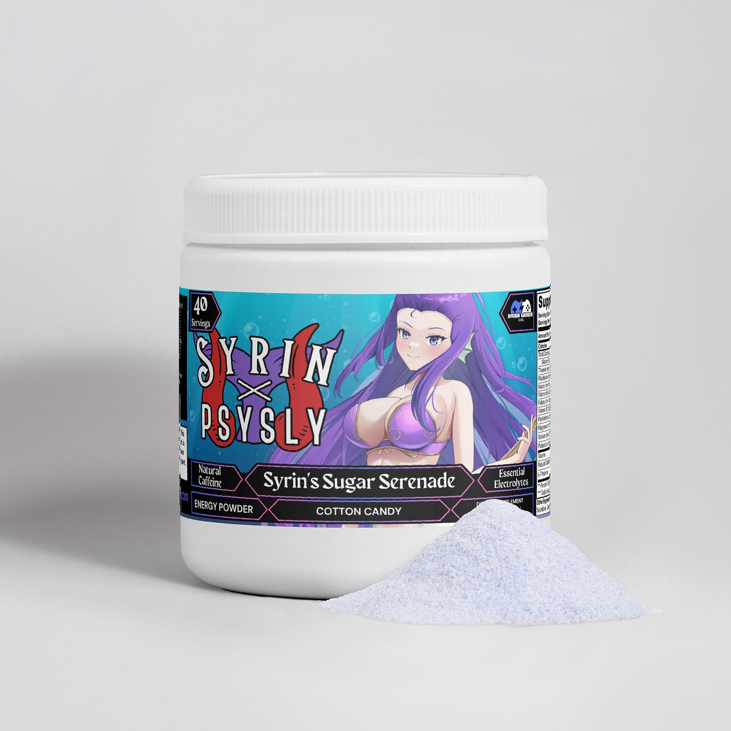 Syrin & PsySly - Syrin's Sugar Serenade Energy Powder (Cotton Candy)