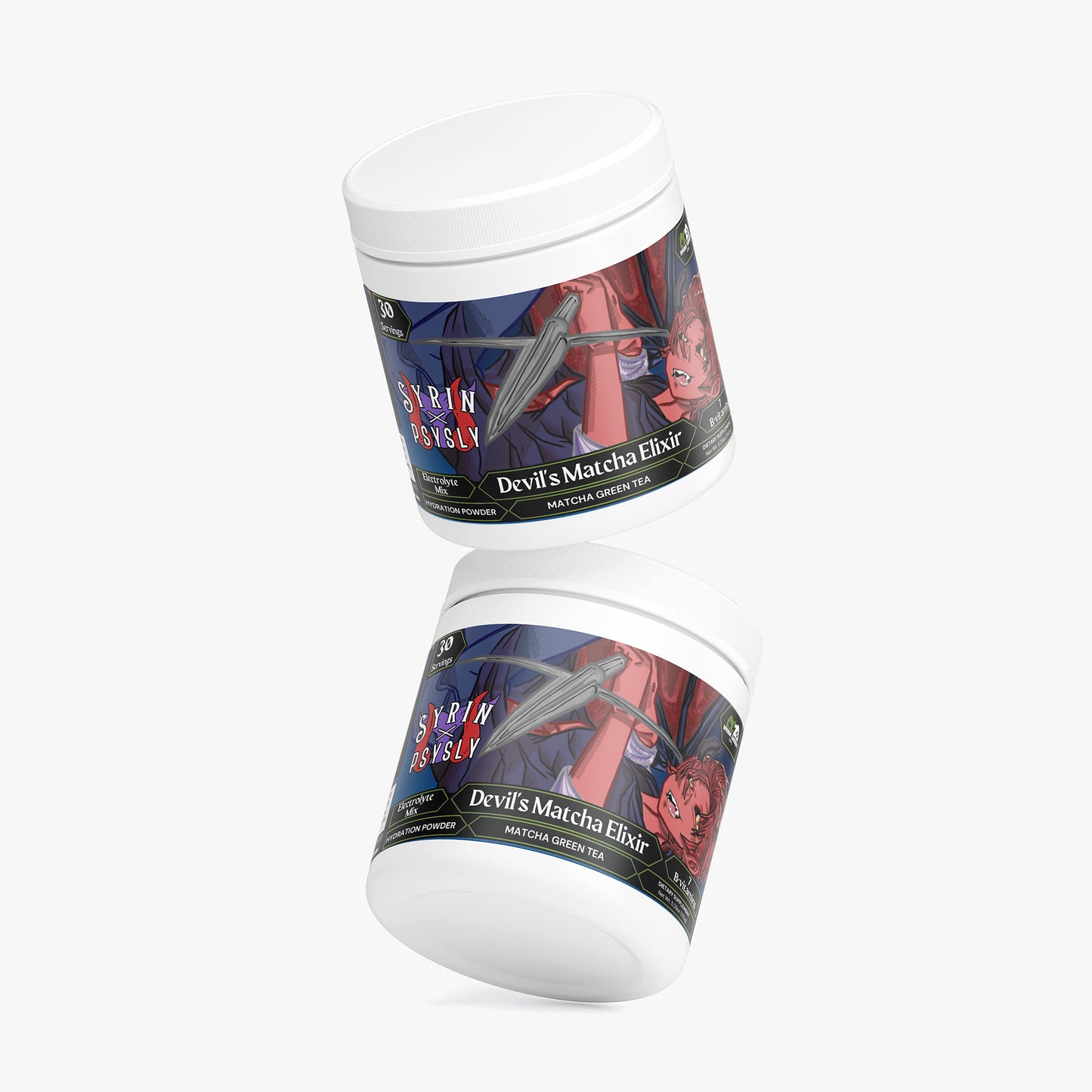 Syrin & PsySly - Devil's Matcha Elixir Hydration Powder (Matcha Green Tea)