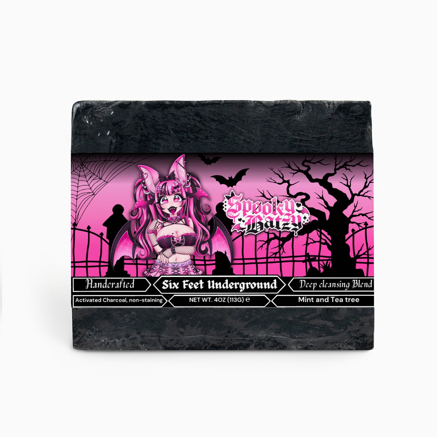 Spooky Batzy - Six Feet Underground Charcoal Soap