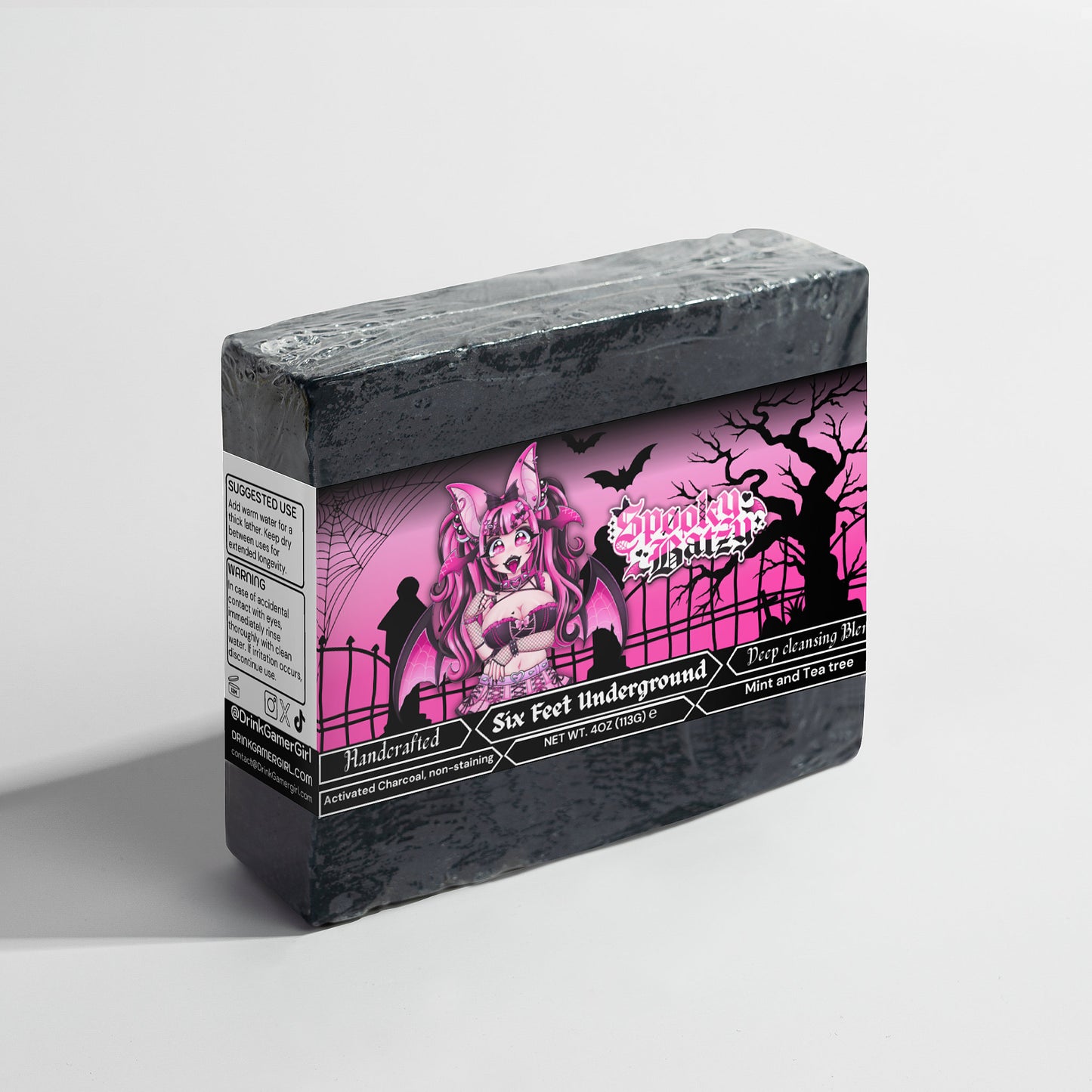 Spooky Batzy - Six Feet Underground Charcoal Soap