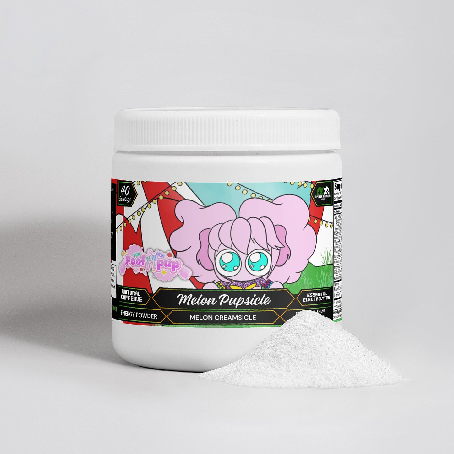 PoofiiPup - Melon Pupsicle Energy Powder (Melon Creamsicle)
