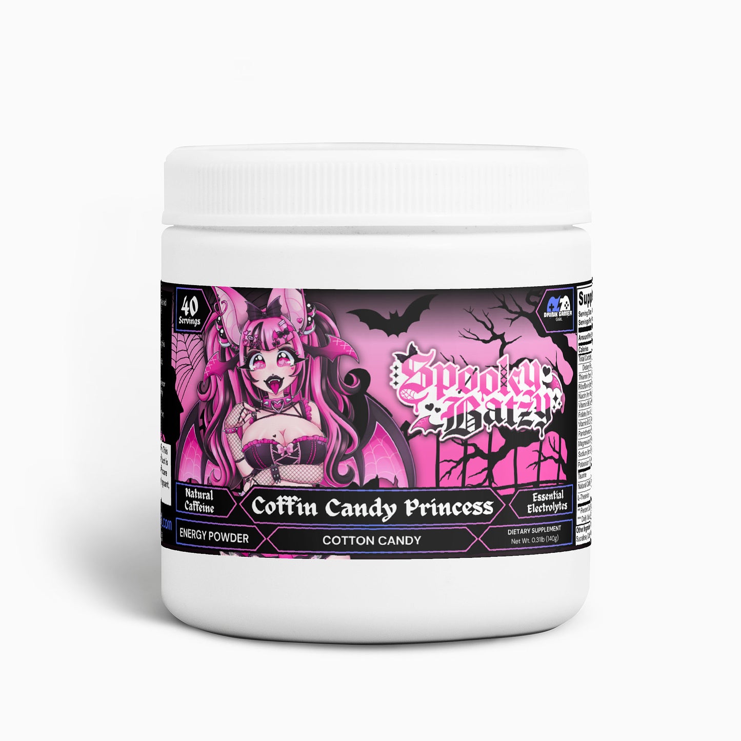 Spooky Batzy - Coffin Candy Princess Energy Powder (Cotton Candy)