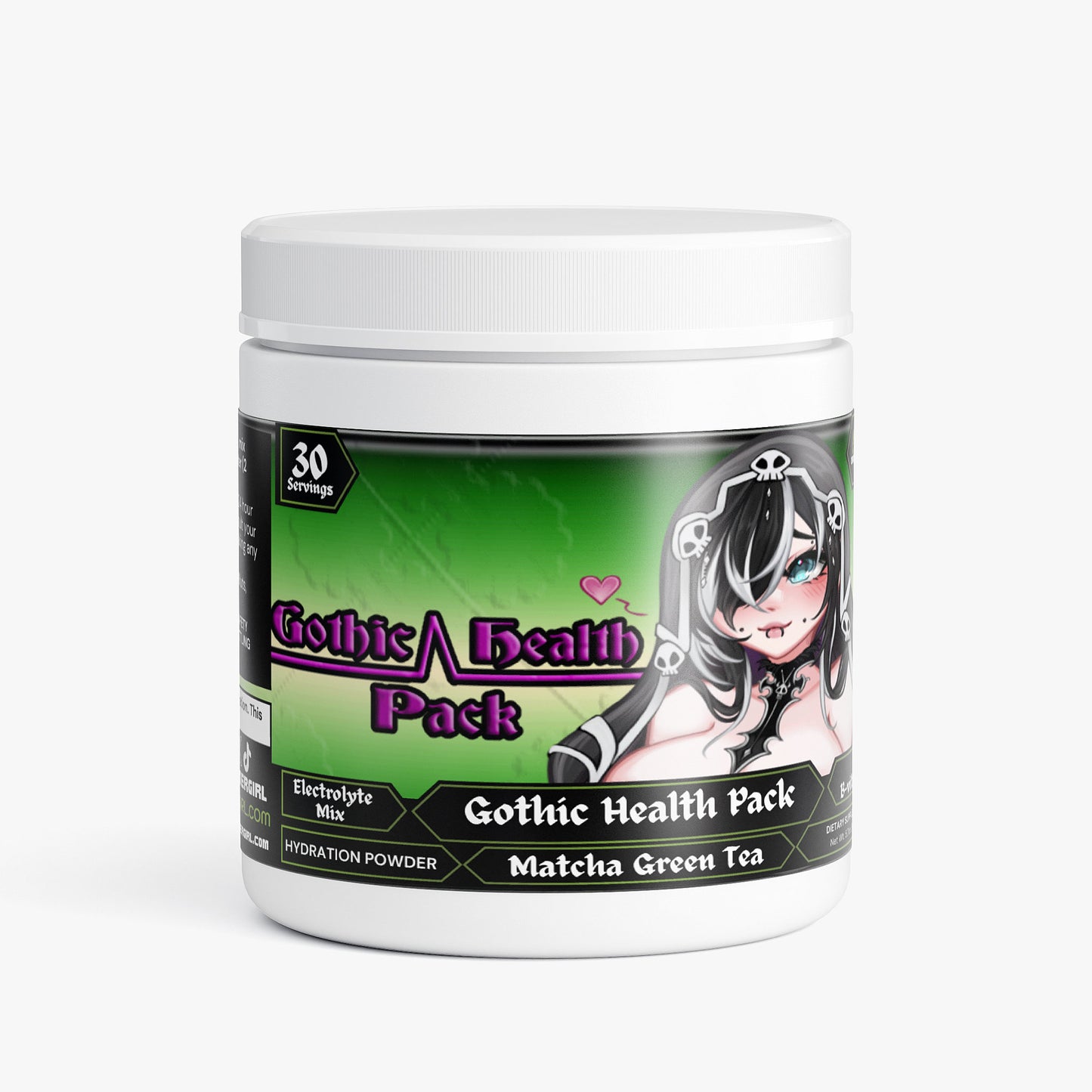 GremTheReaper - Gothic Health Pack Hydration Powder (Matcha Green Tea)