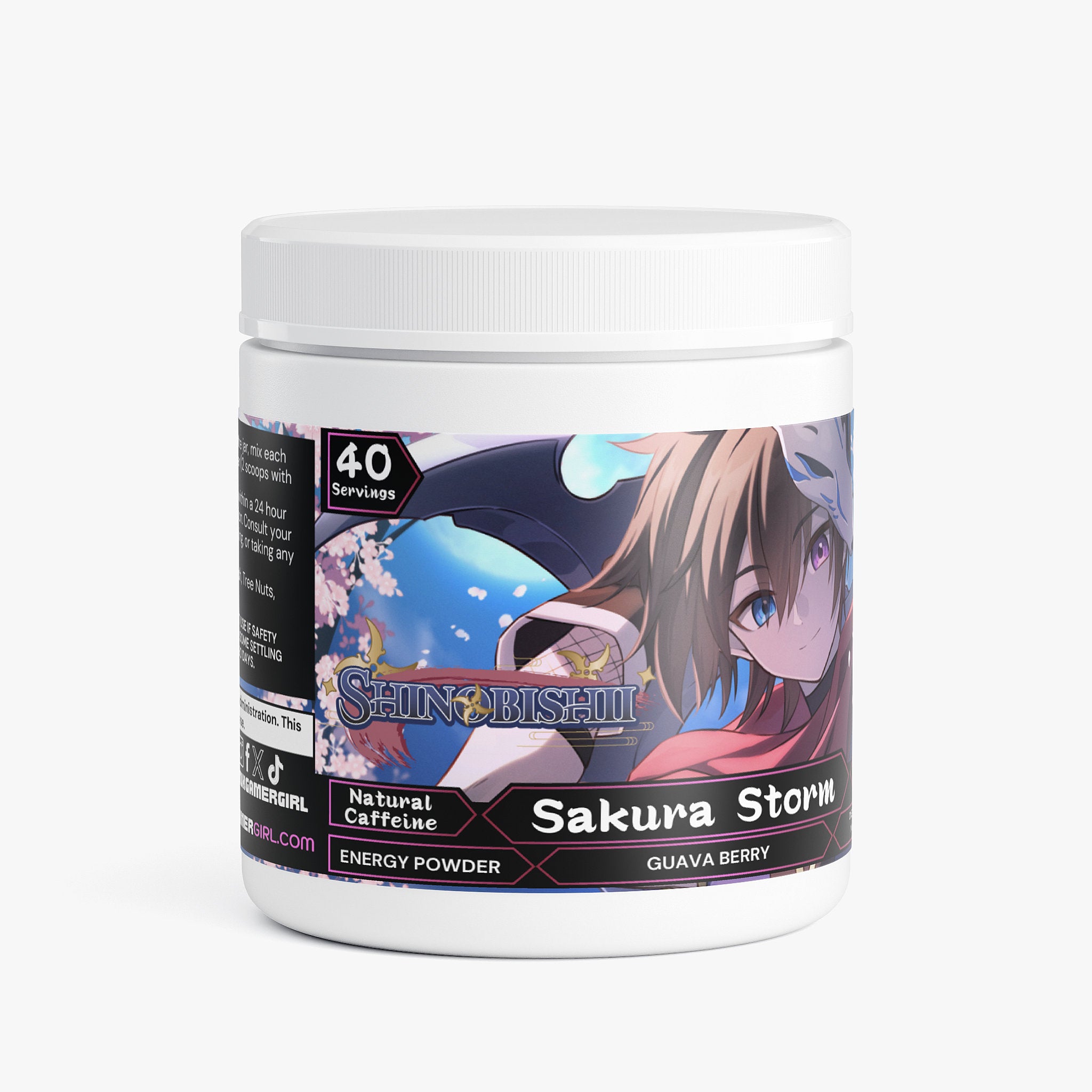 Shinobishii - Sakura Storm Energy Powder (Guava Berry) – Drink Gamer Girl