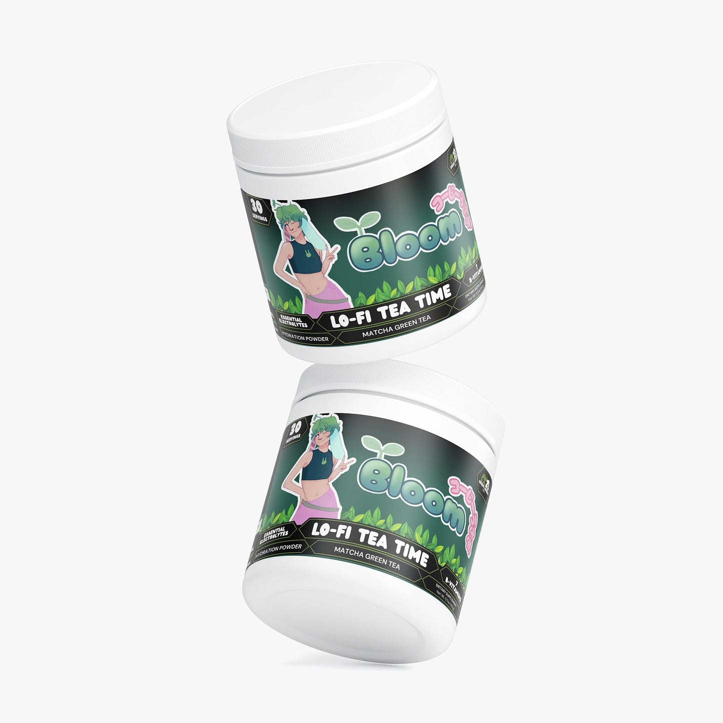 Bloomthebun - Lo-fi Tea Time Hydration Powder (Matcha Green Tea)