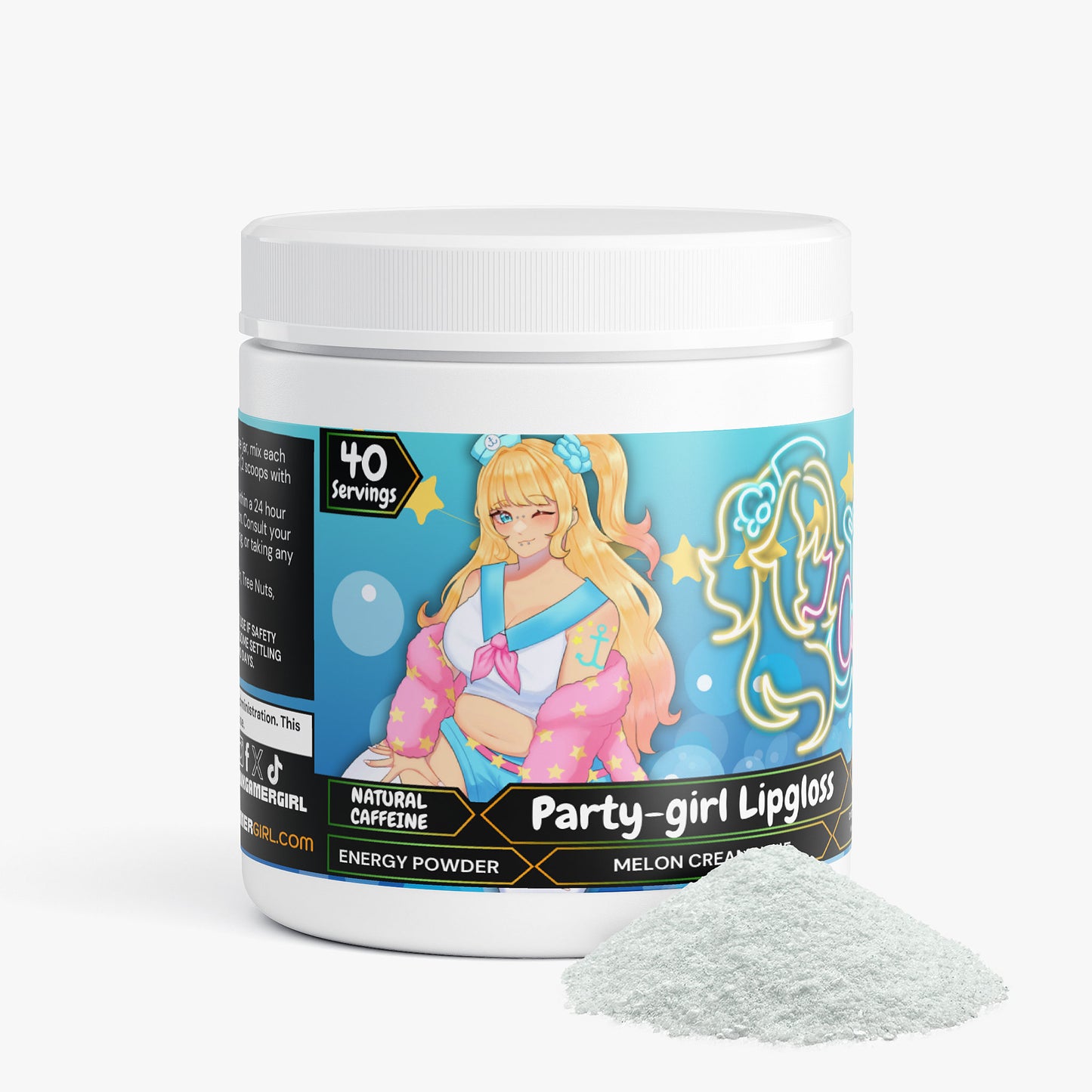 BoardwalkCici - Party-girl Lipgloss Energy Powder (Melon Creamsicle)