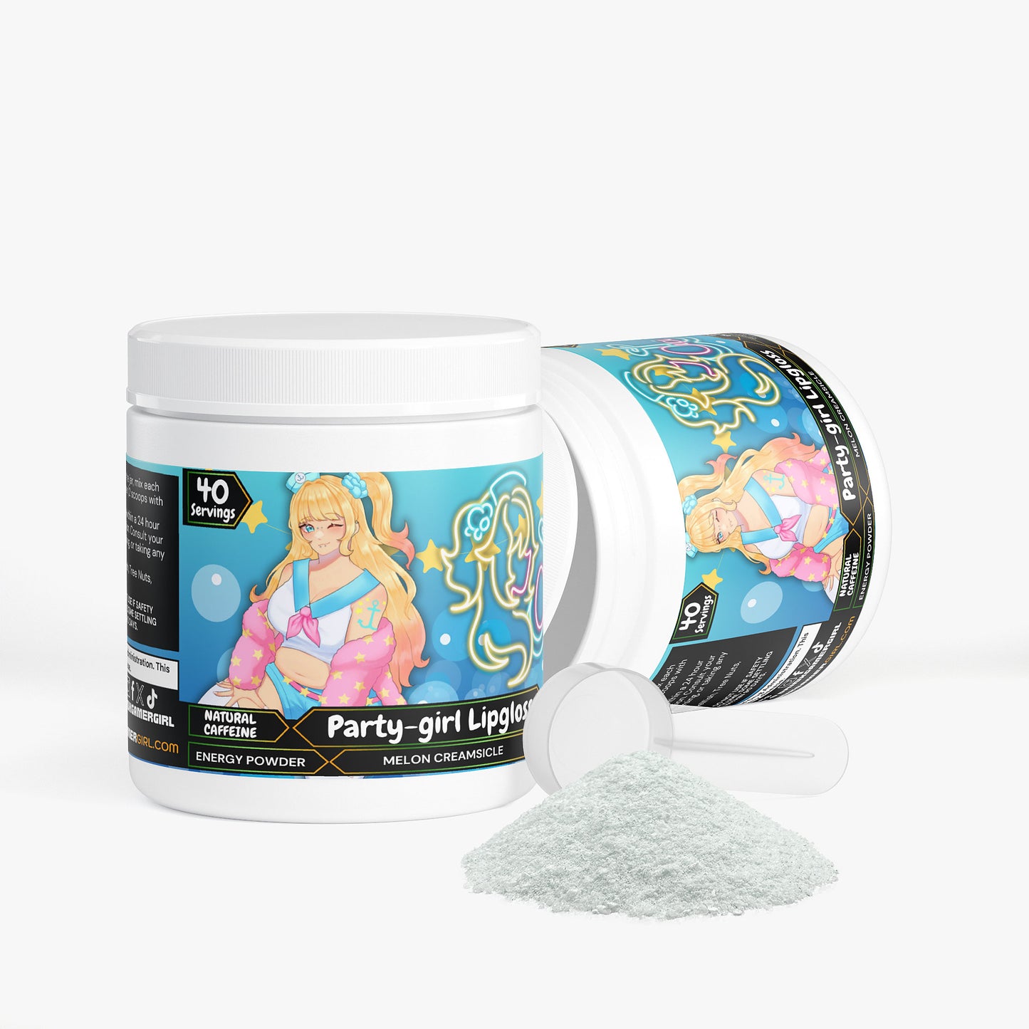 BoardwalkCici - Party-girl Lipgloss Energy Powder (Melon Creamsicle)
