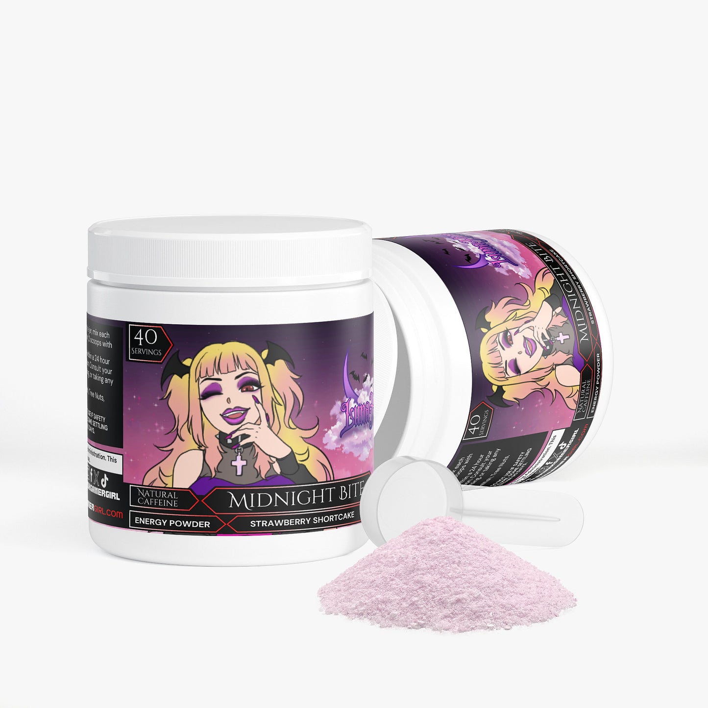 LunaHime - Midnight Bite Energy Powder (Strawberry Shortcake)