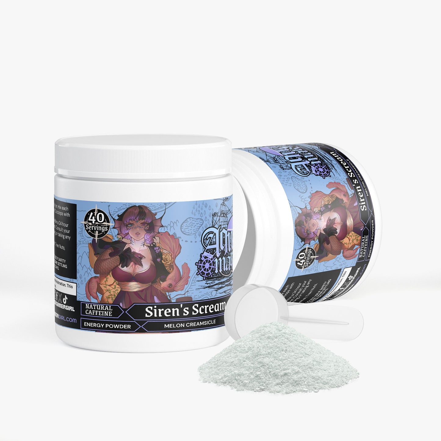 Aqua Marena - Siren's Scream Energy Powder (Melon Creamsicle)