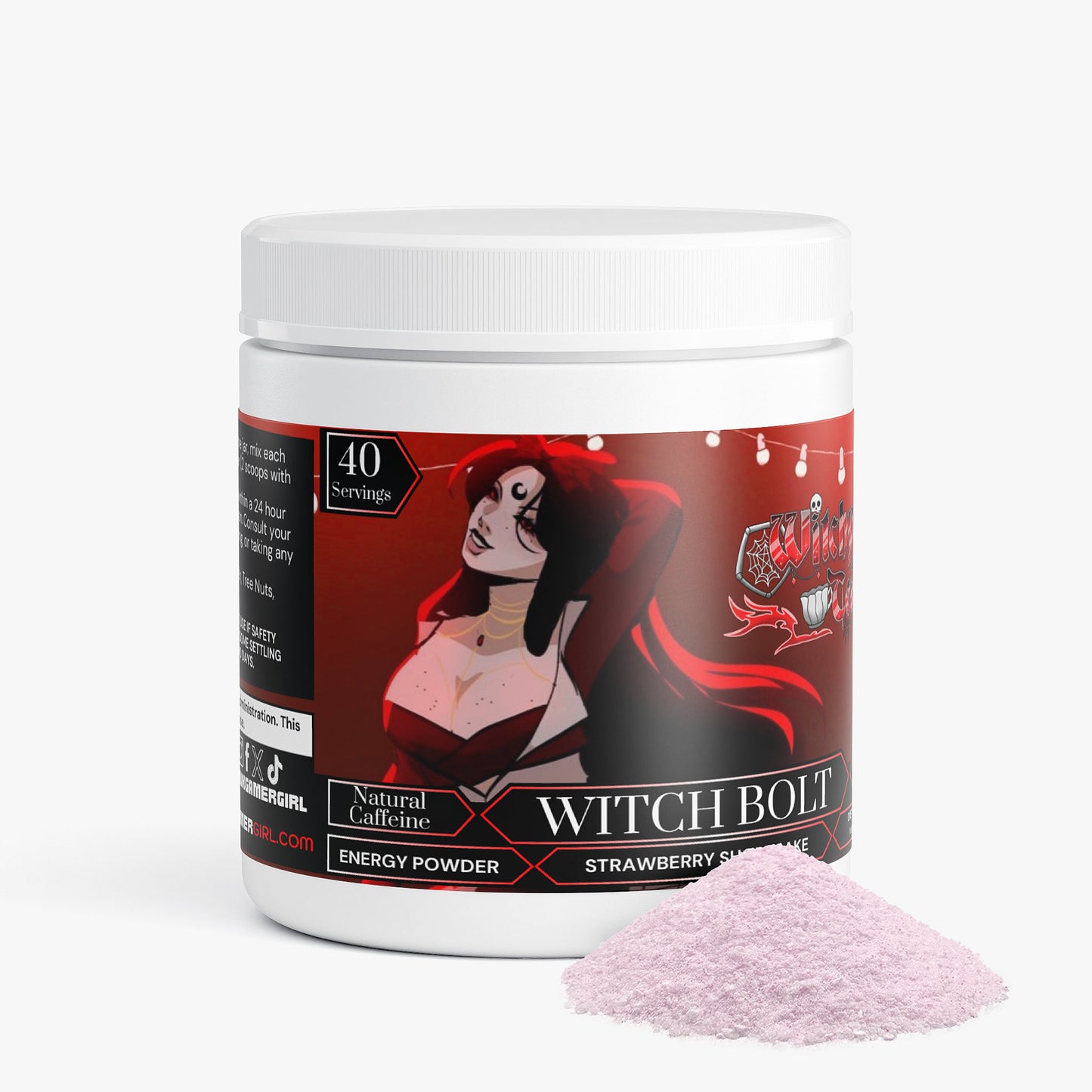 Witchy Tea Cup - Witch Bolt Energy Powder (Strawberry Shortcake)