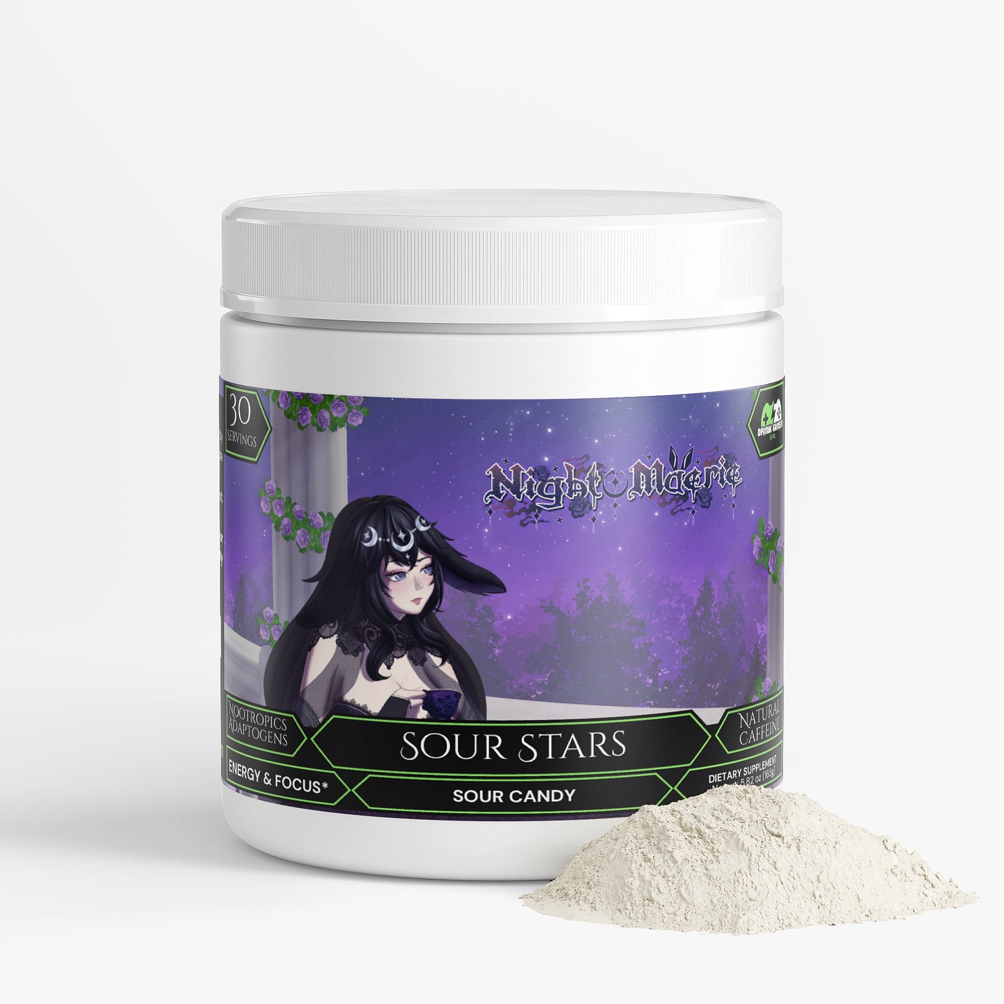 Night Maerie - Sour Stars Focus Powder (Sour Candy)