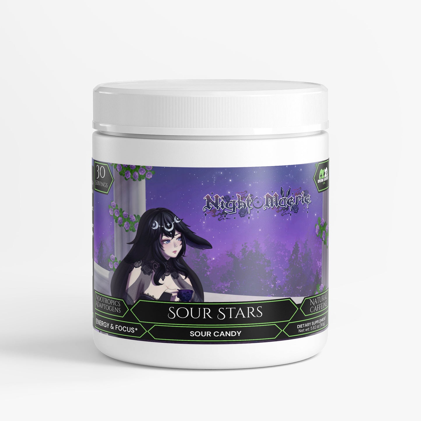 Night Maerie - Sour Stars Focus Powder (Sour Candy)