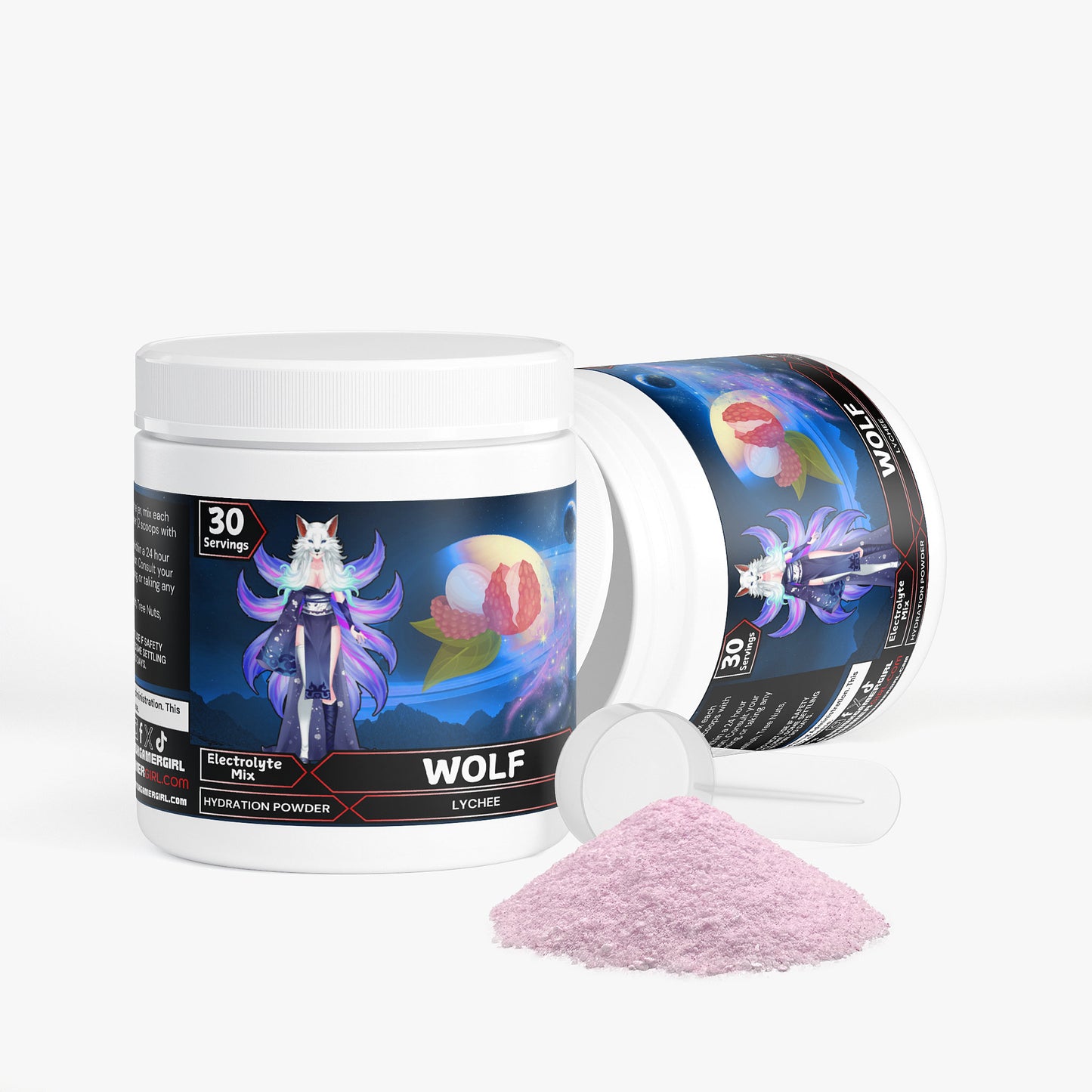 HazelWolfington - Wolf Hydration Powder (Lychee)