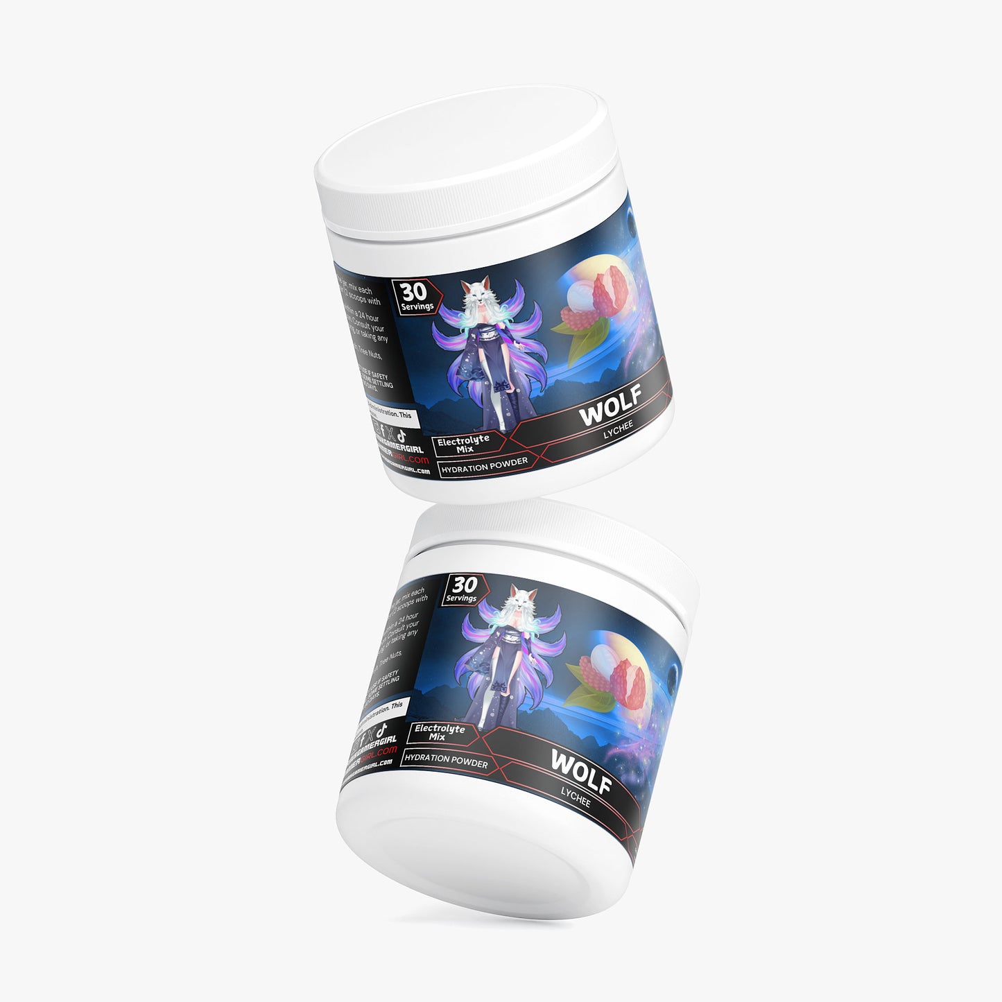 HazelWolfington - Wolf Hydration Powder (Lychee)