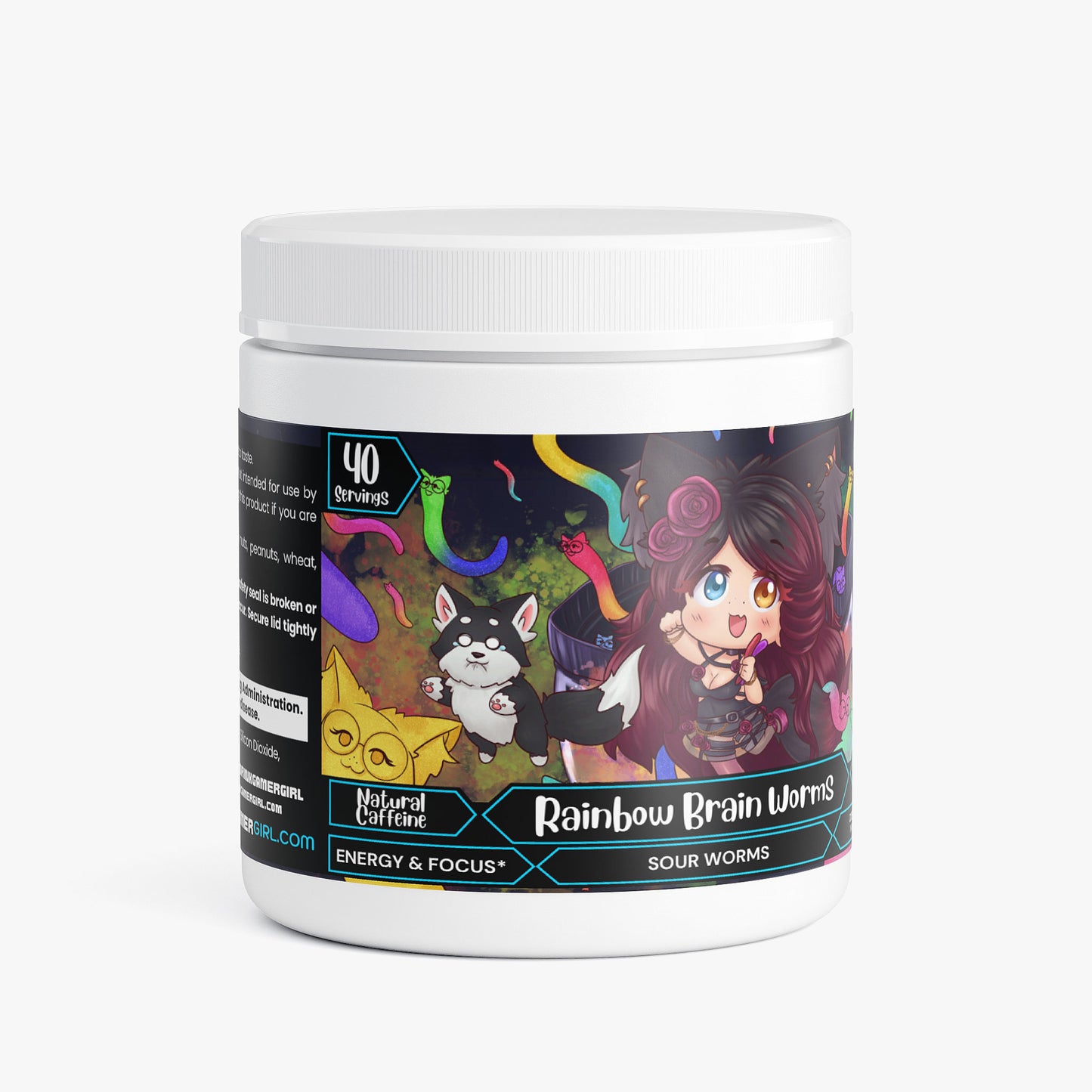 Thewolfgirlx - Rainbow Brain Worms Focus Powder (Sour Worms)