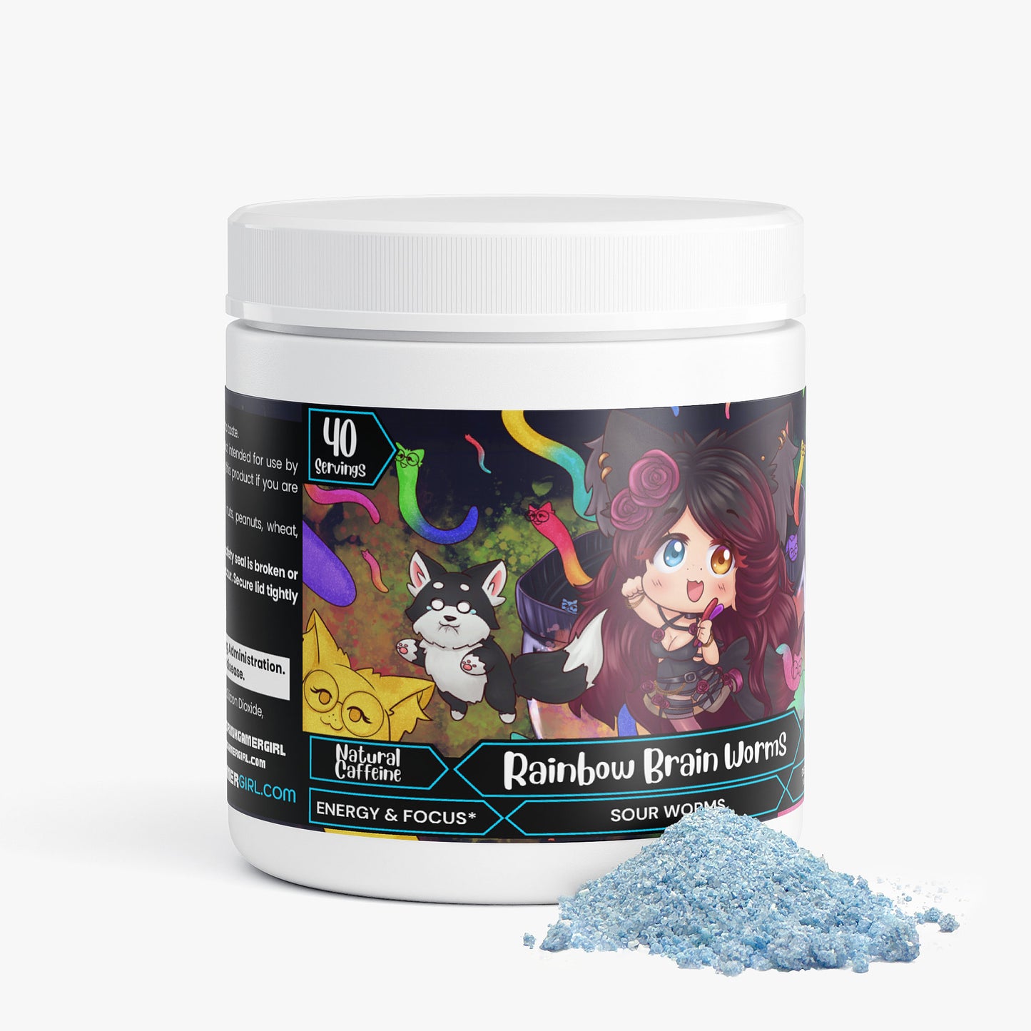 Thewolfgirlx - Rainbow Brain Worms Focus Powder (Sour Worms)