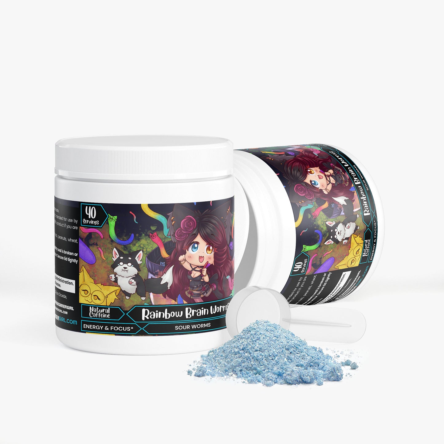 Thewolfgirlx - Rainbow Brain Worms Focus Powder (Sour Worms)
