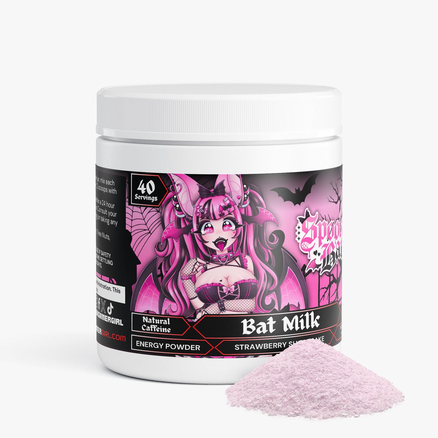 Spooky Batzy - Bat Milk Energy Powder (Strawberry Shortcake)