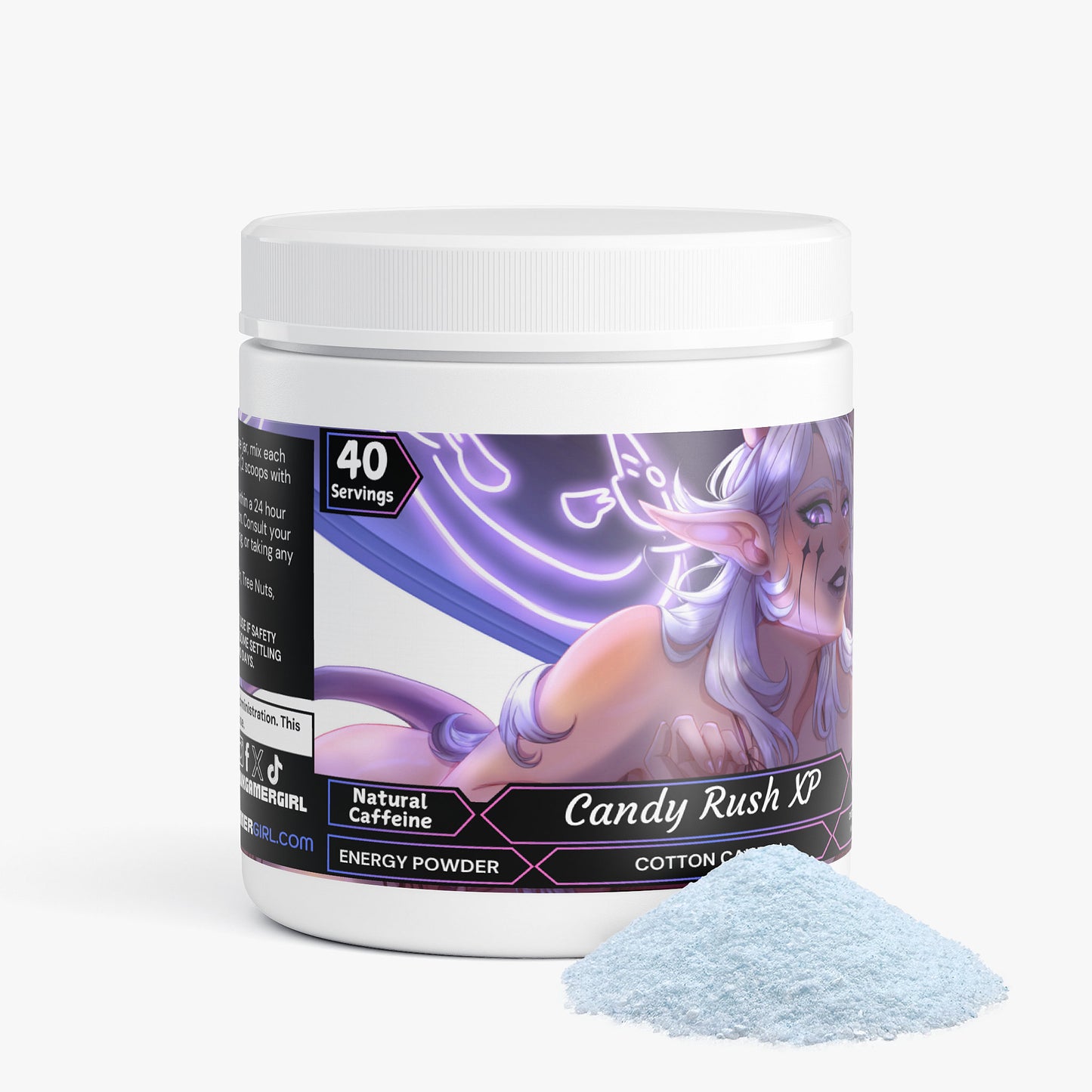 Basicallyval - Candy Rush XP Energy Powder (Cotton Candy)