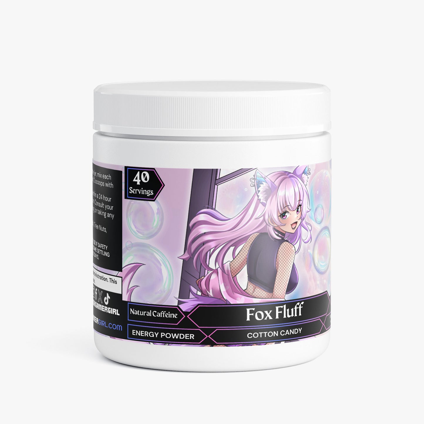 Vixxie Nocturne - Fox Fluff Energy Powder (Cotton Candy)
