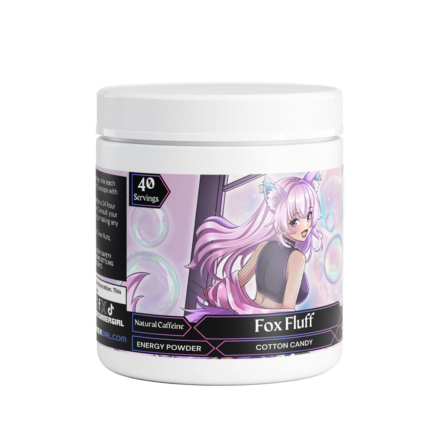 Vixxie Nocturne - Fox Fluff Energy Powder (Cotton Candy)
