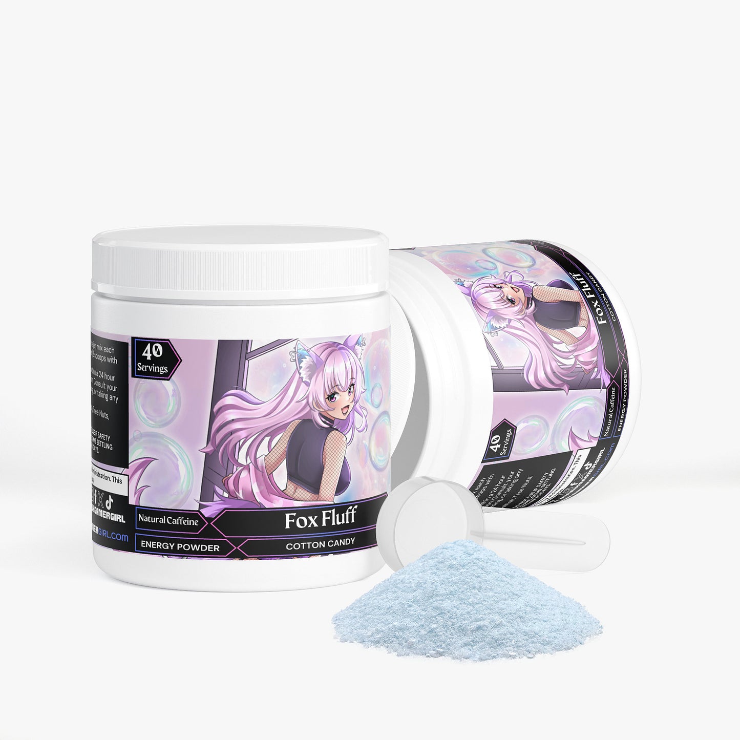 Vixxie Nocturne - Fox Fluff Energy Powder (Cotton Candy)