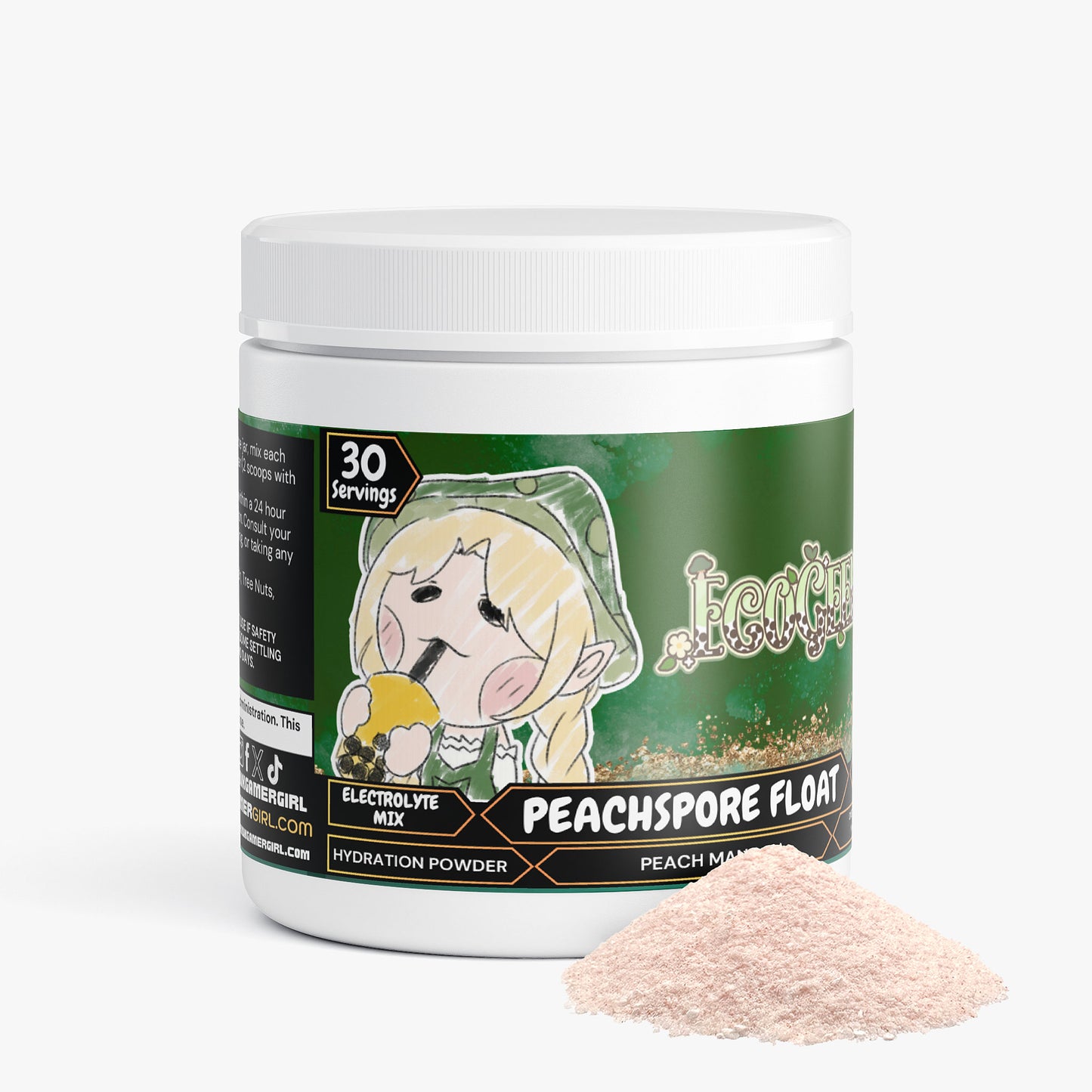 EcoGeeko - Peachspore Float Hydration Powder (Peach Mango)