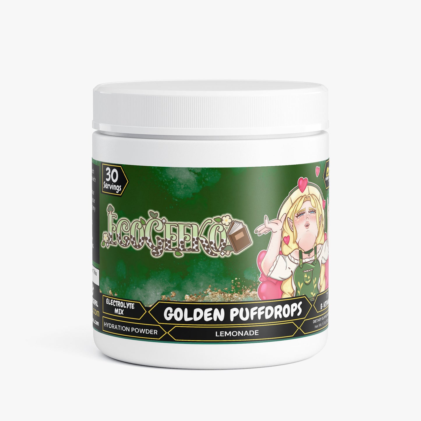 EcoGeeko - Golden Puffdrops Hydration Powder (Lemonade)