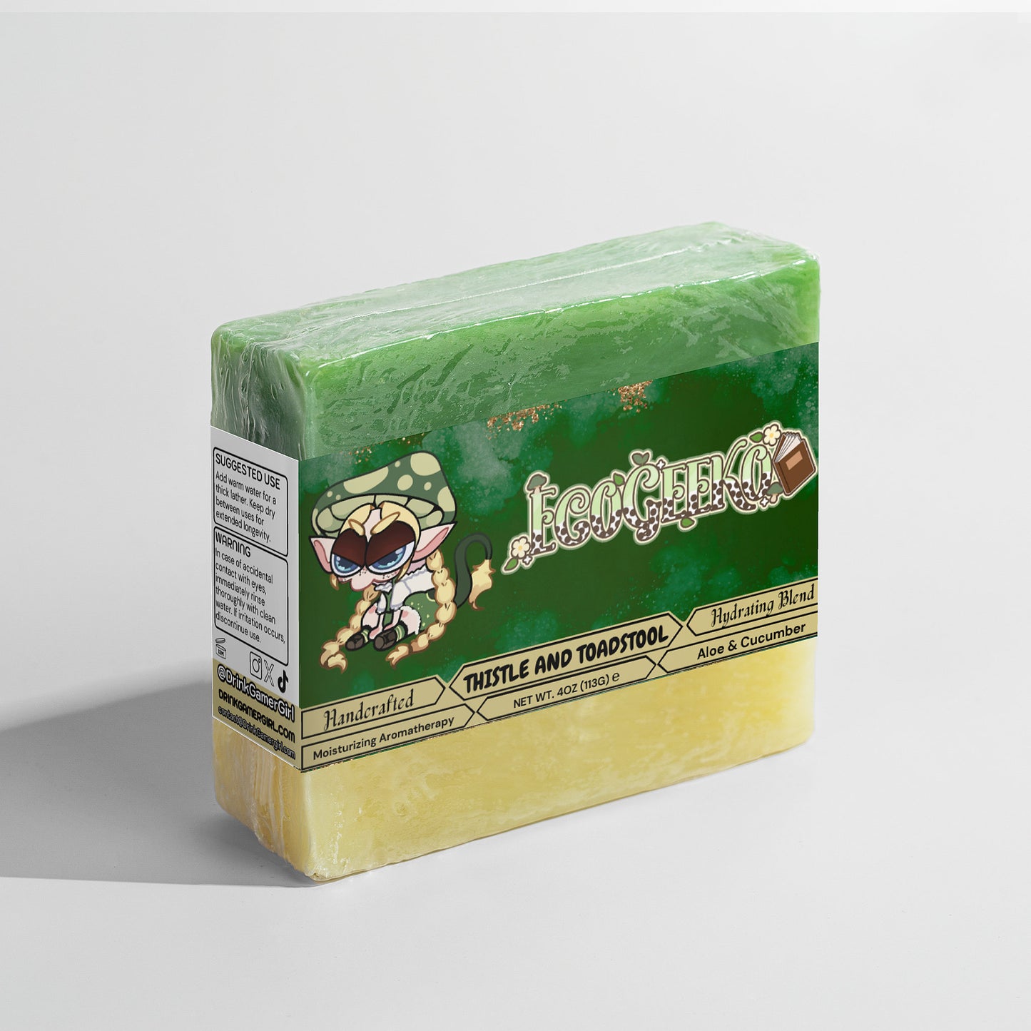 EcoGeeko - Thistle and Toadstool Aloe & Cool Cucumber Soap