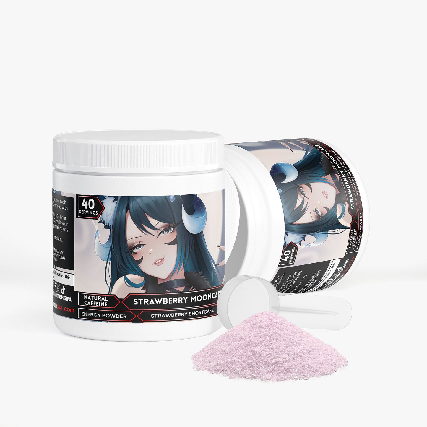 KitsuMoonvale - Strawberry Mooncake Energy Powder (Strawberry Shortcake)