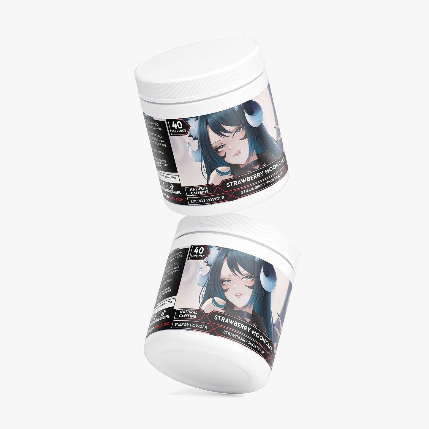 KitsuMoonvale - Strawberry Mooncake Energy Powder (Strawberry Shortcake)