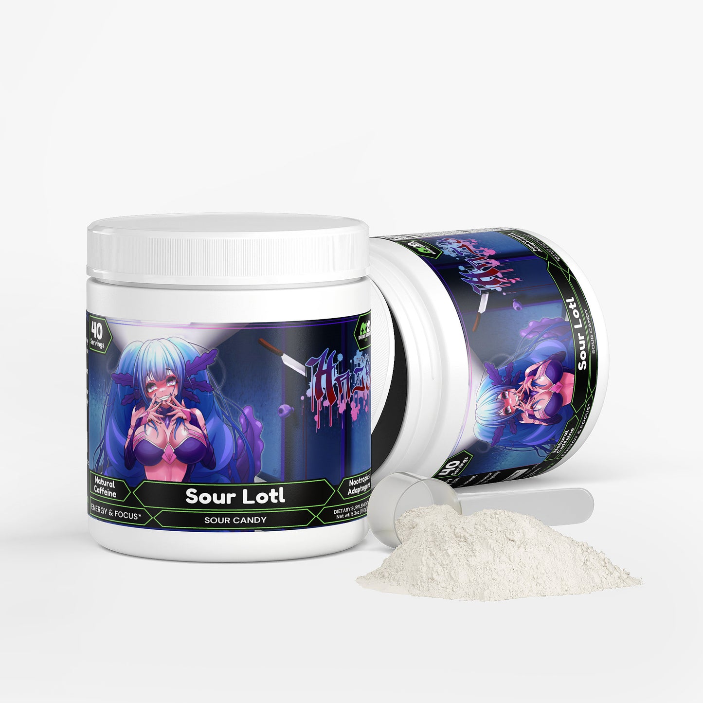 Hazy VT - Sour Lotl Focus Powder (Sour Candy)