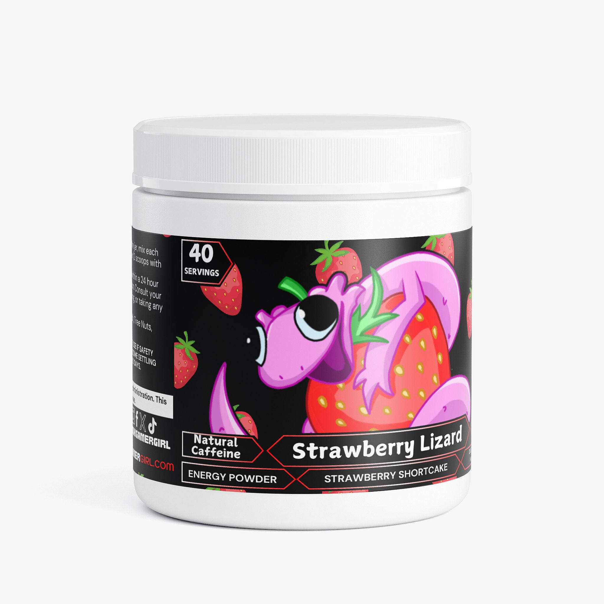 Strawberry Lizard - Energy Powder (Strawberry Shortcake) – Drink Gamer Girl