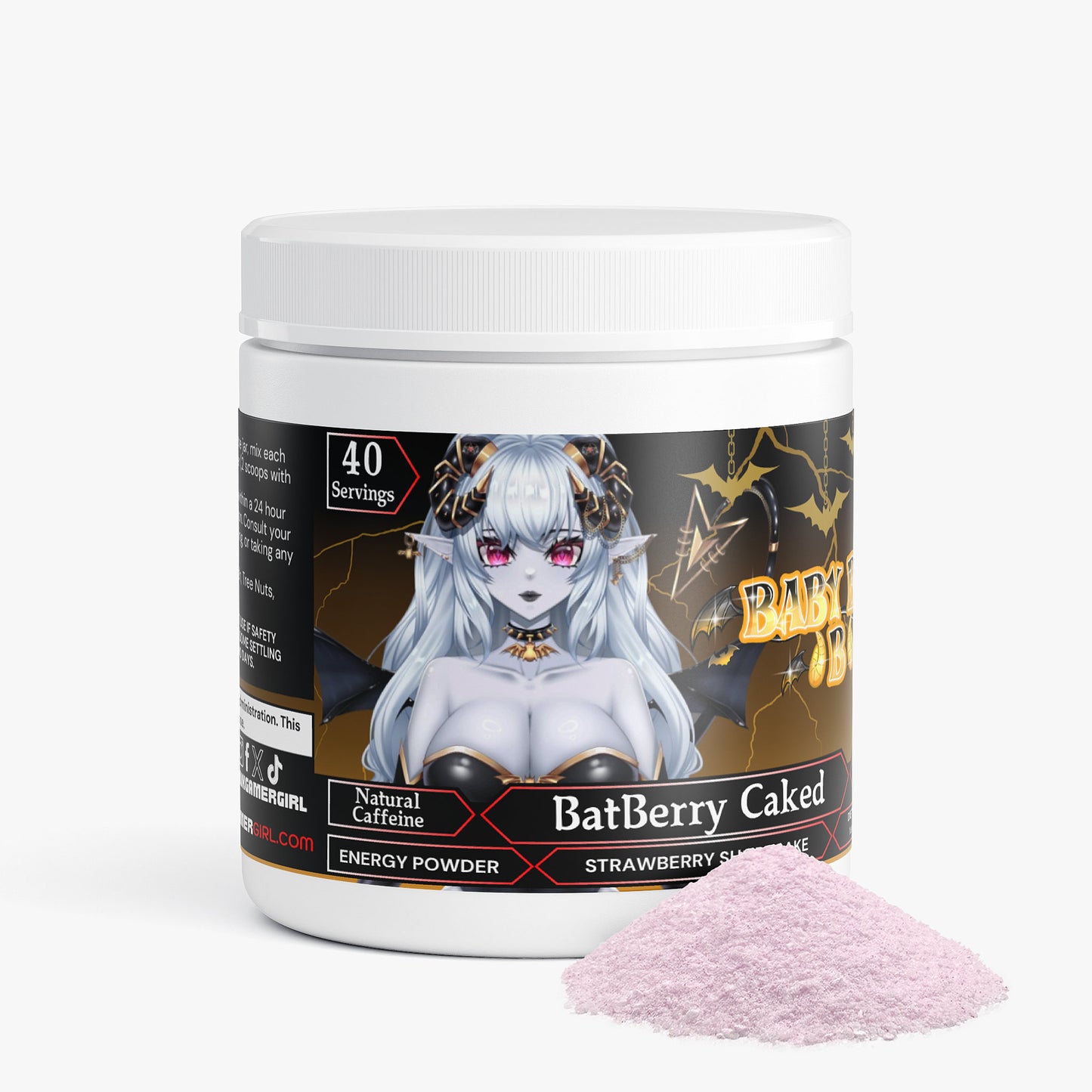 BabyBatB -  BatBerry Caked Energy Powder (Strawberry Shortcake)