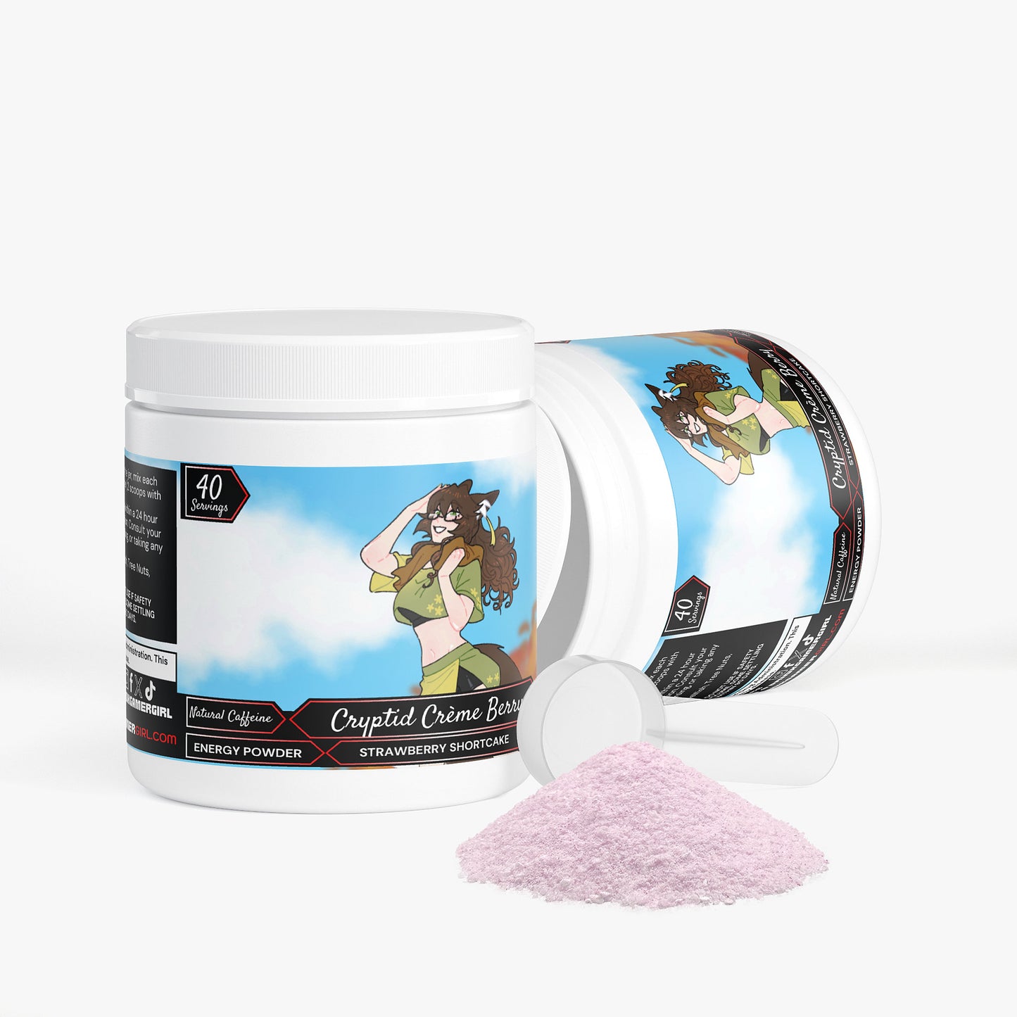 MusicalFox30 - Cryptid Crème Berry Energy Powder (Strawberry Shortcake)
