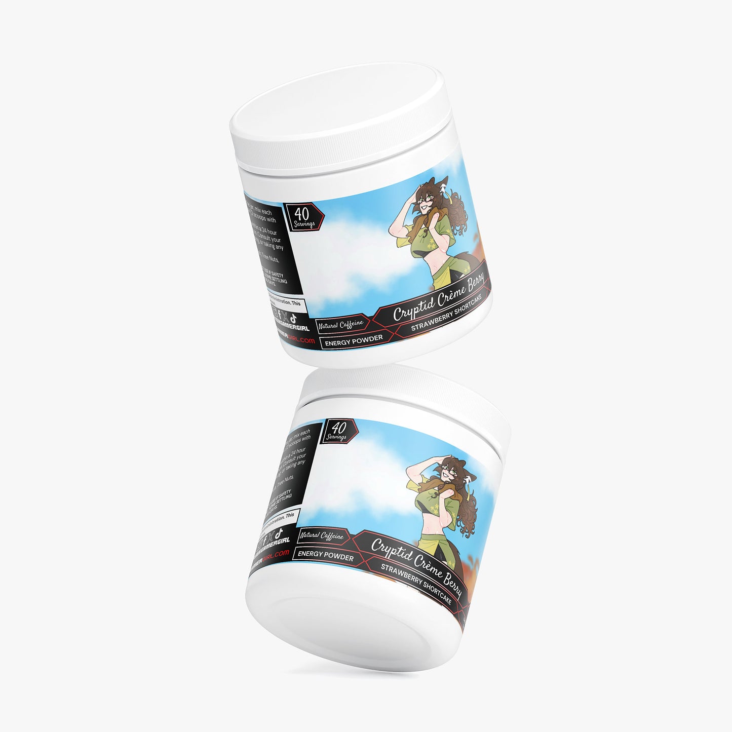MusicalFox30 - Cryptid Crème Berry Energy Powder (Strawberry Shortcake)
