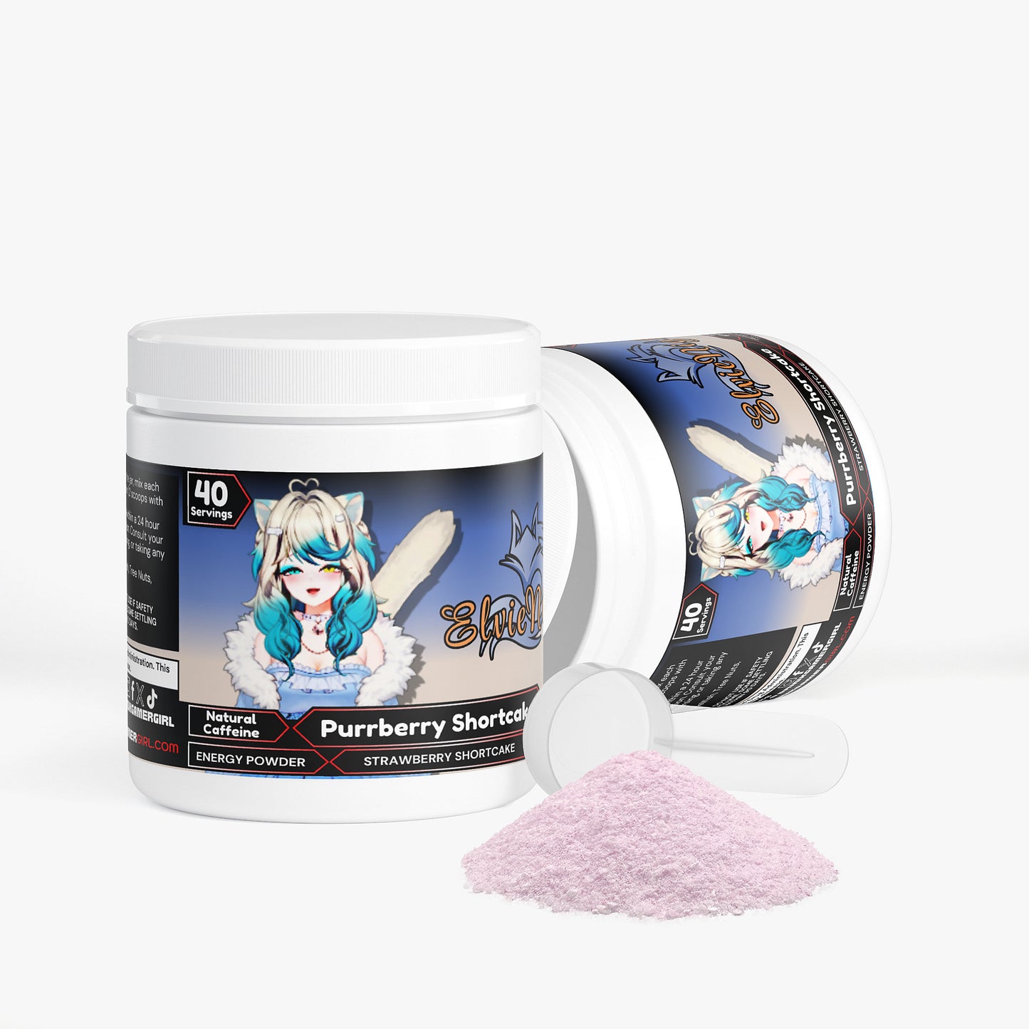 ElvieNight - Purrberry Shortcake Energy Powder (Strawberry Shortcake)
