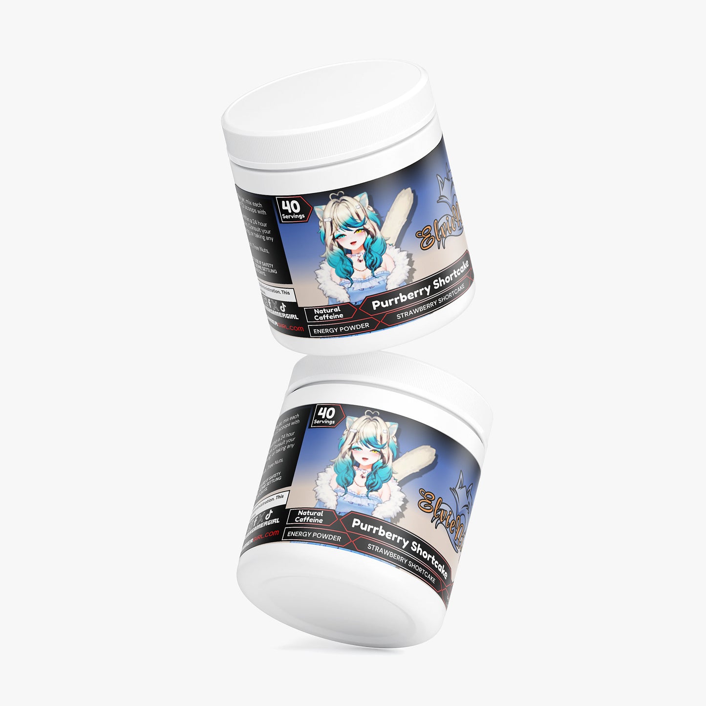 ElvieNight - Purrberry Shortcake Energy Powder (Strawberry Shortcake)