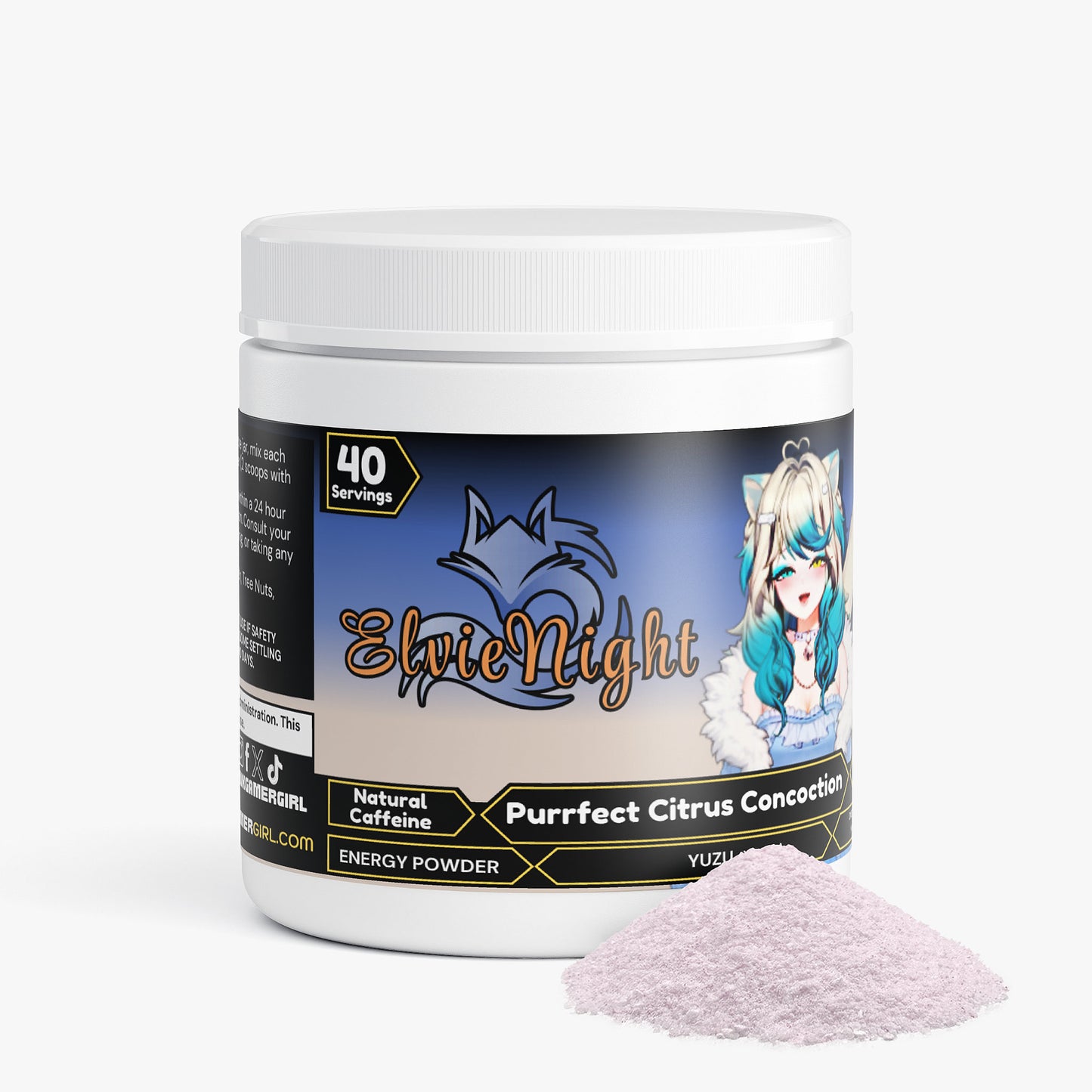 ElvieNight - Purrfect Citrus Concoction Energy Powder (Yuzu Flavor)